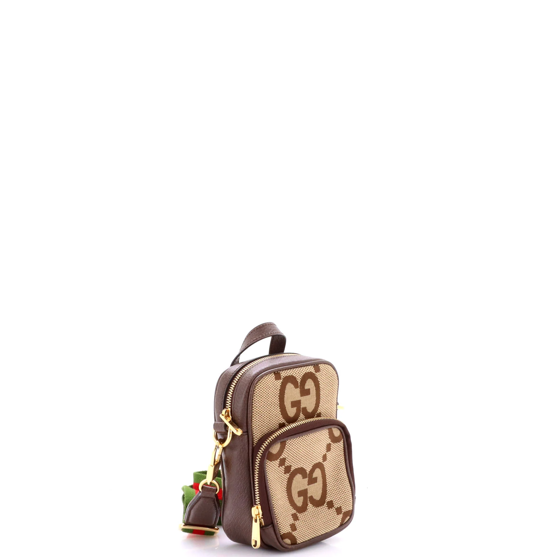 Front Pocket Web Crossbody Bag Jumbo GG Canva Mini - Image 2