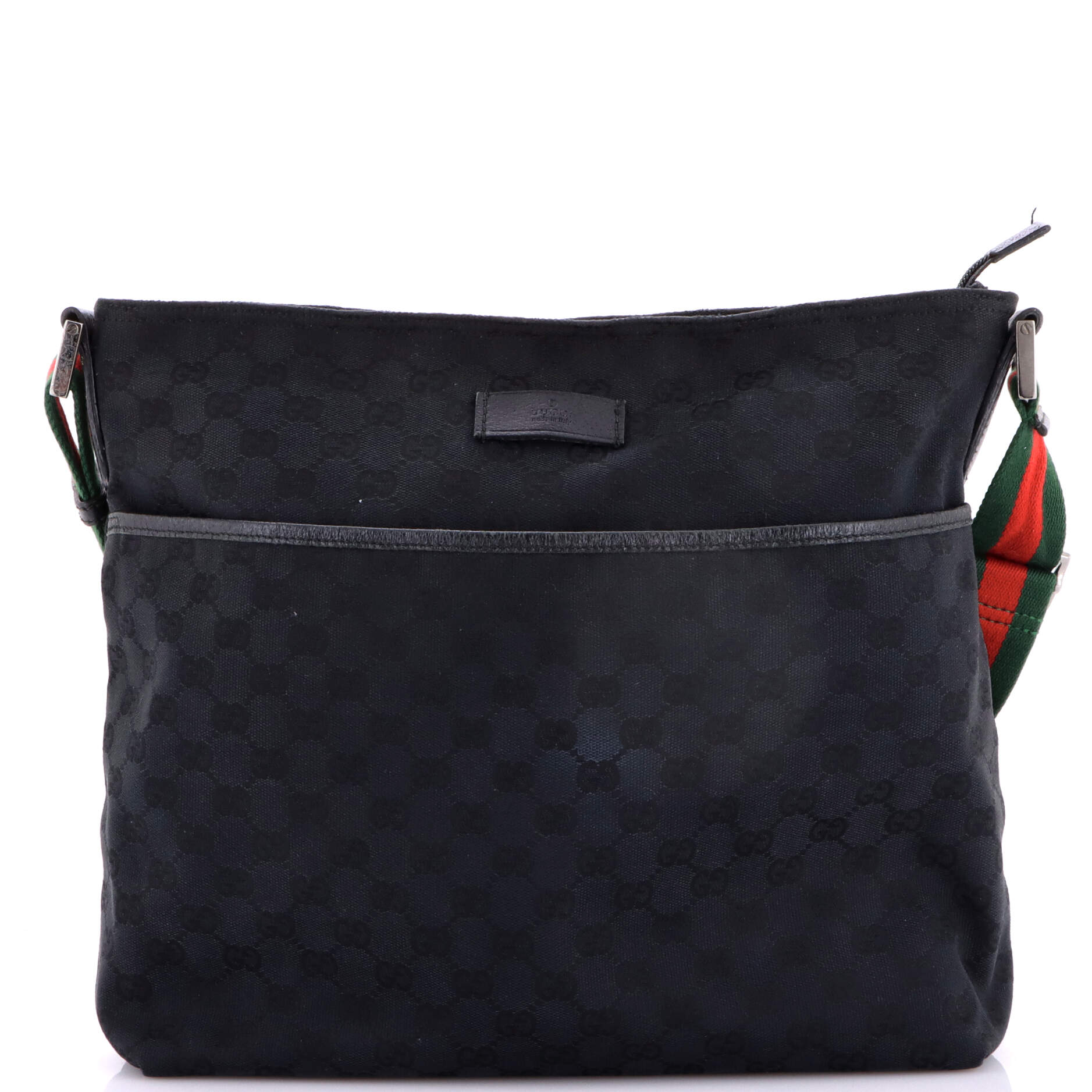 Front Pocket Web Messenger GG Canvas Medium