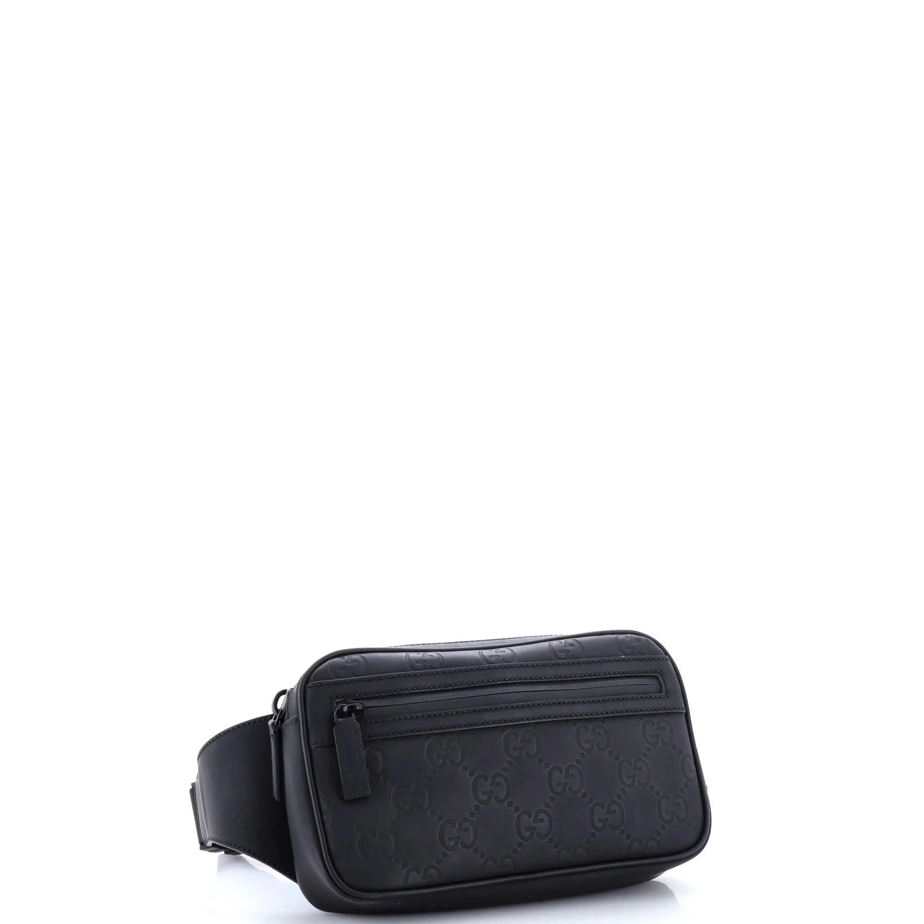 Front Zip Belt Bag GG Rubber Effect Leather - Image 2