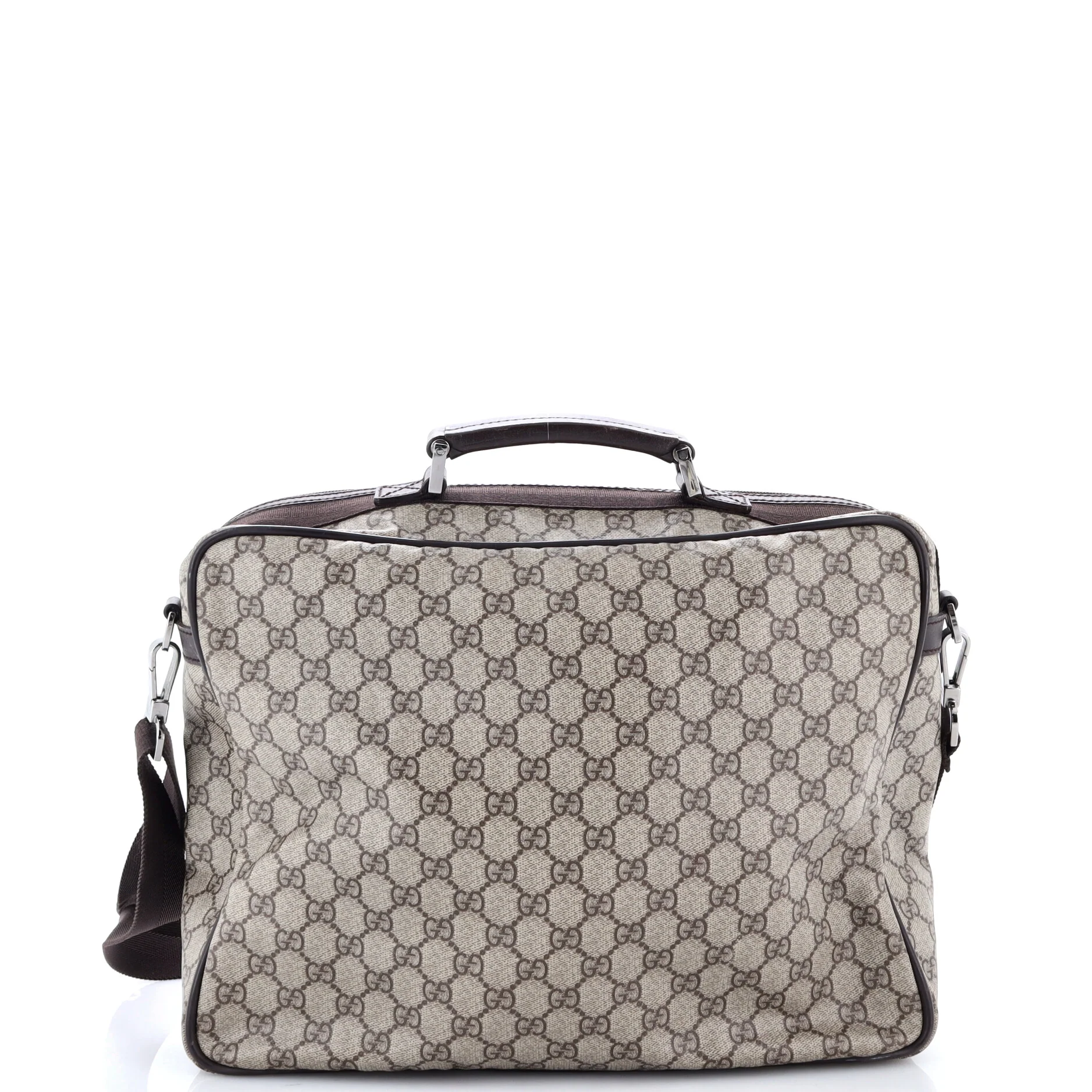 Front Zip Camera Bag GG Coated Canvas Large - Image 3