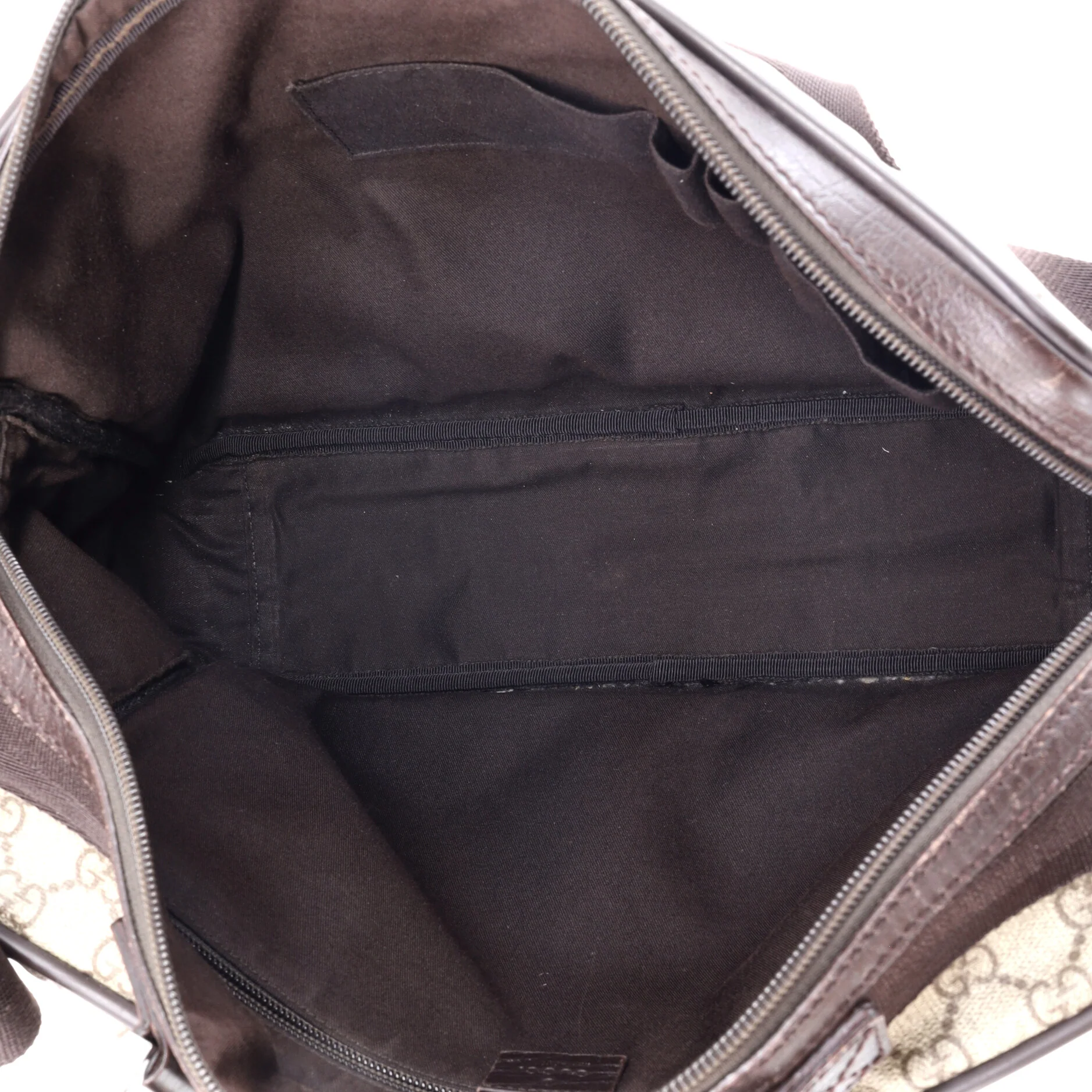 Front Zip Camera Bag GG Coated Canvas Large - Image 4