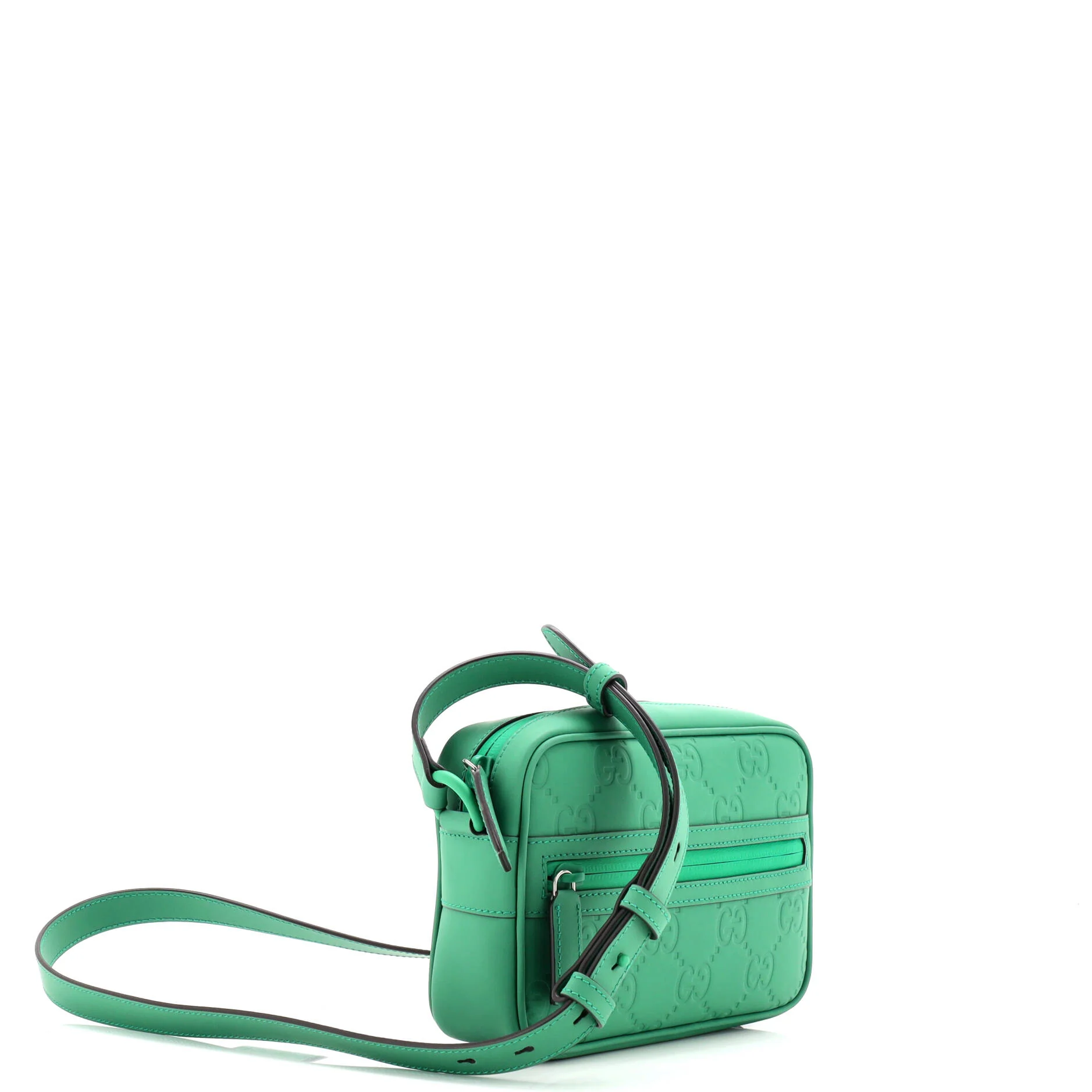 Front Zip Crossbody GG Rubber Effect Leather Mini - Image 2