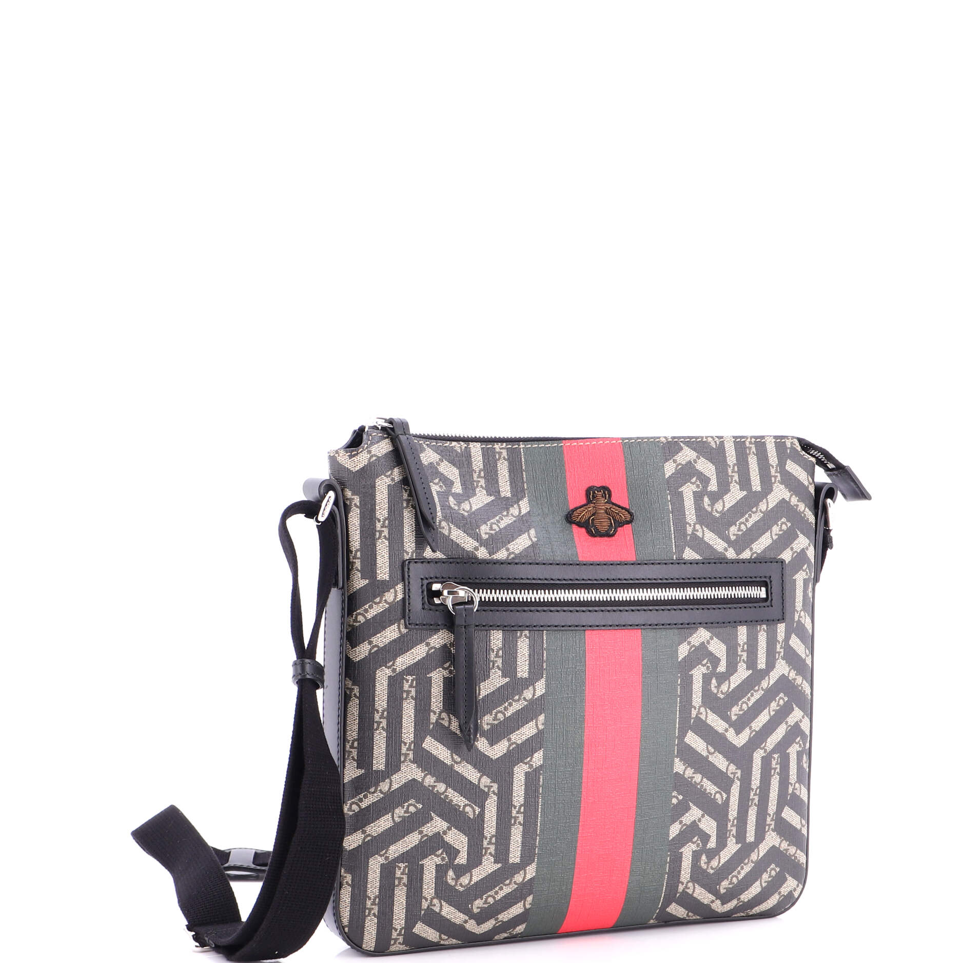 Front Zip Messenger Caleido GG Coated Canvas Medium - Image 2