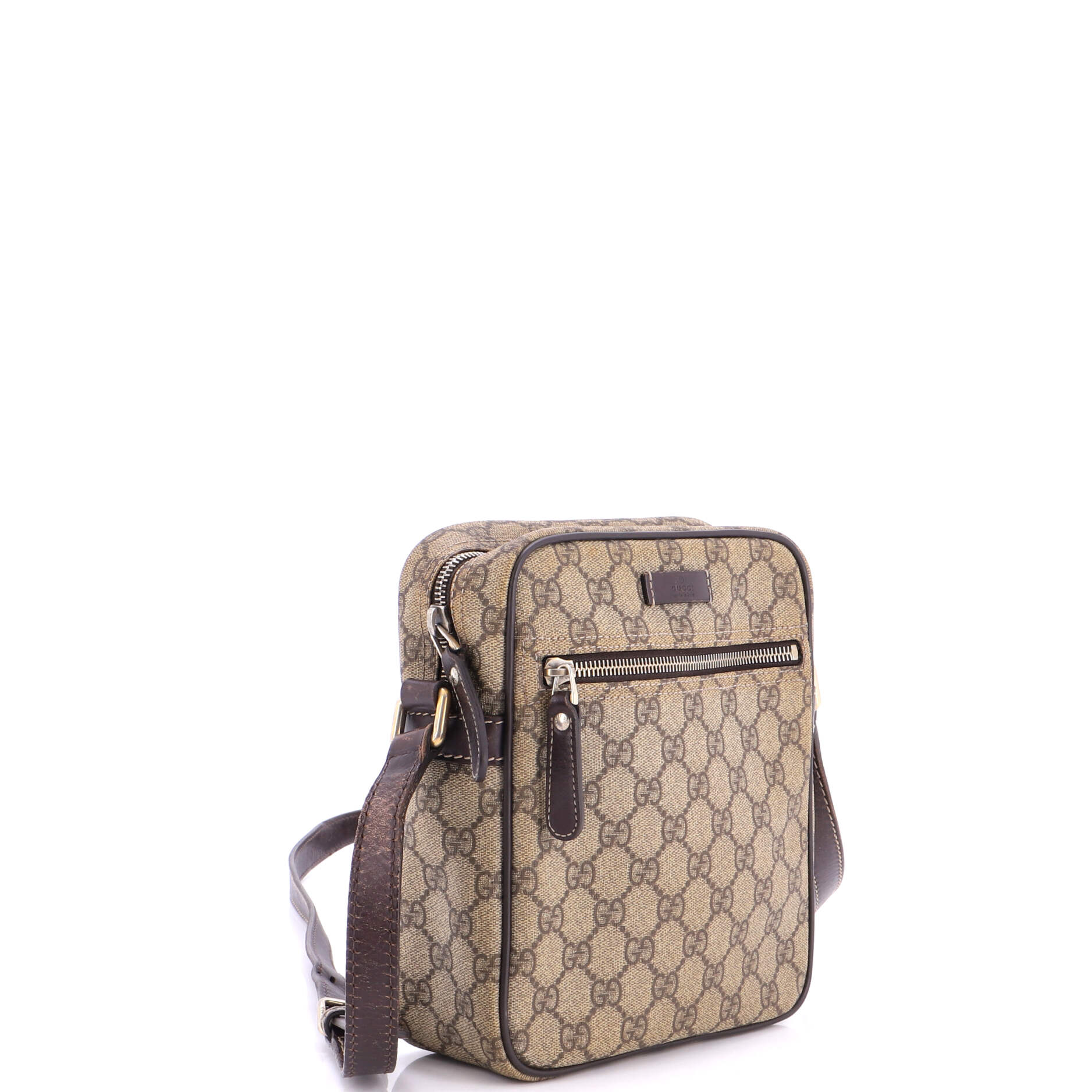 Front Zip Messenger GG Coated Canvas Small - Image 2