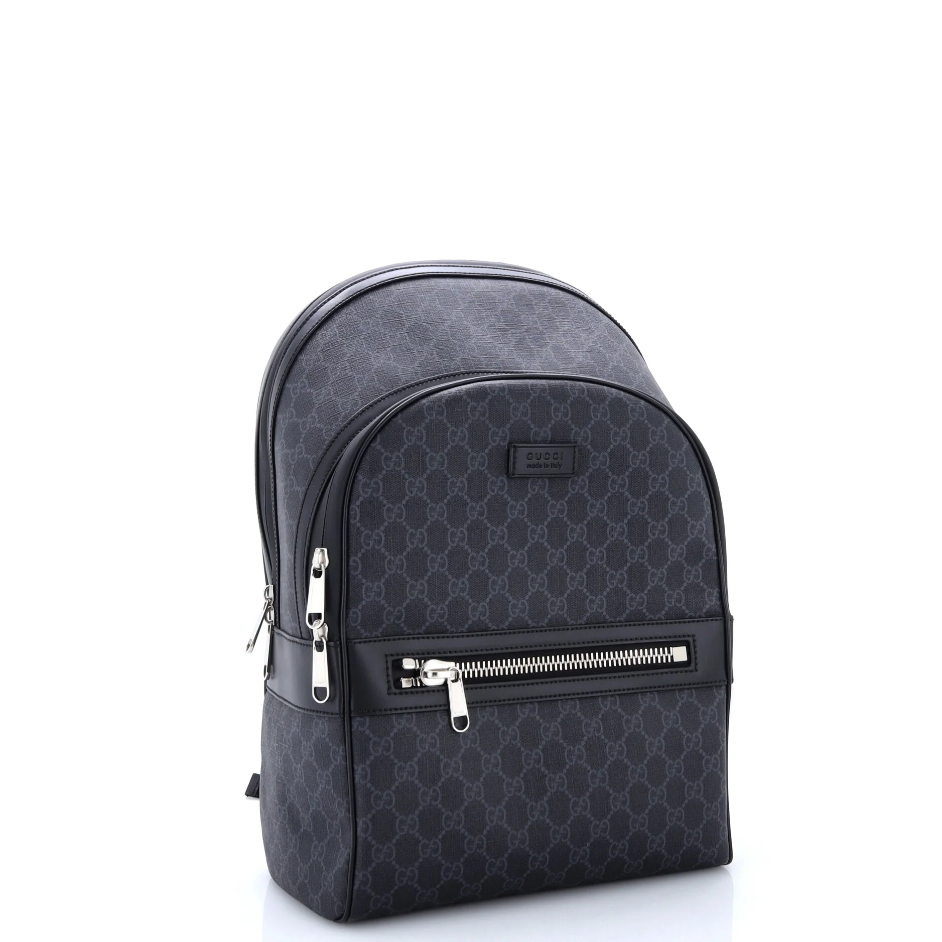 Front Zip Pocket Backpack GG Coated Canvas Medium - Image 2