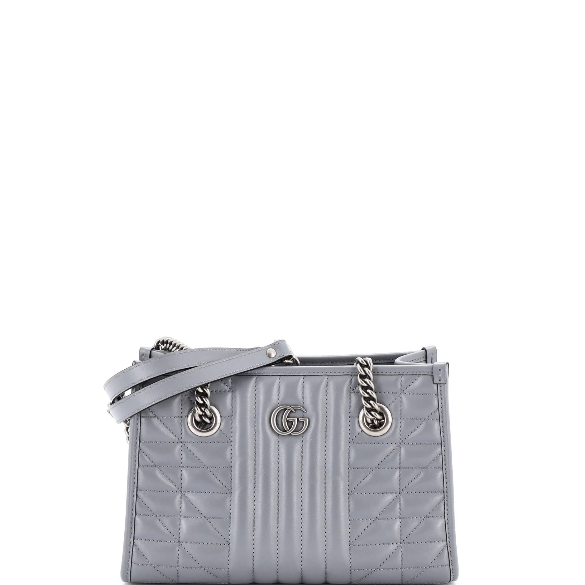GG Marmont Aria Chain Shopping Tote Mixed Matelasse Leather Small