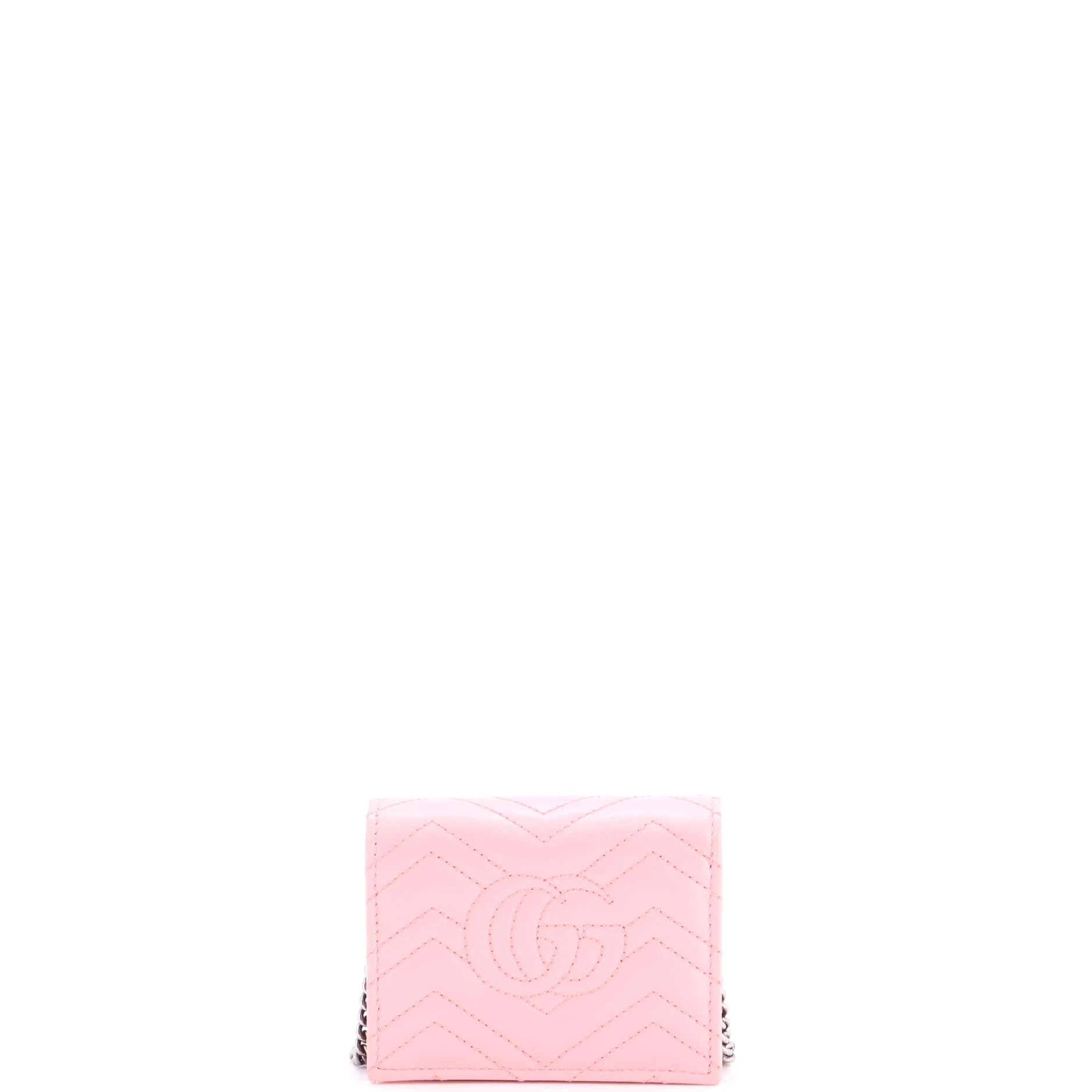 GG Marmont Card Case on Chain Matelasse Leather - Image 3