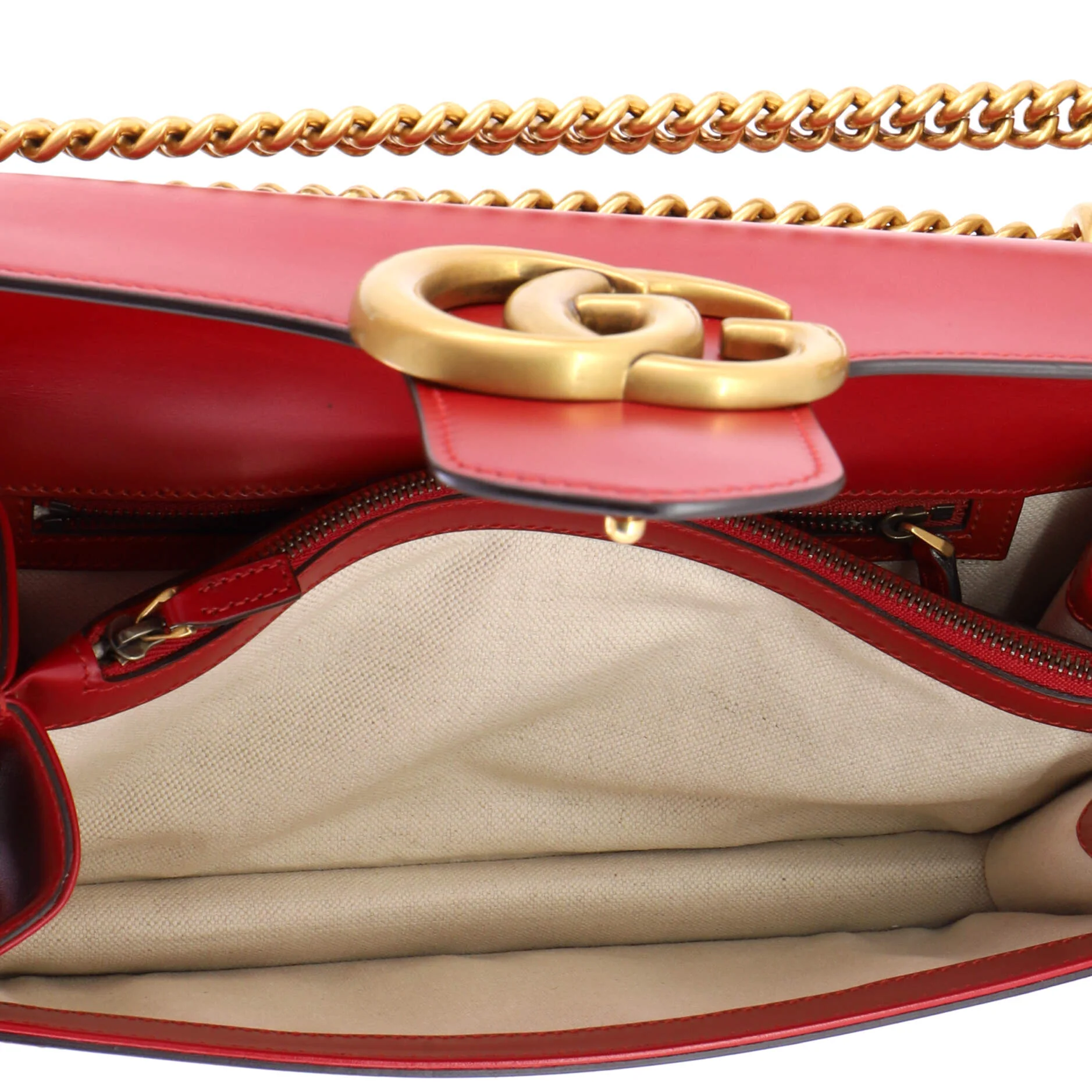 GG Marmont Chain Shoulder Bag Leather Medium - Image 5