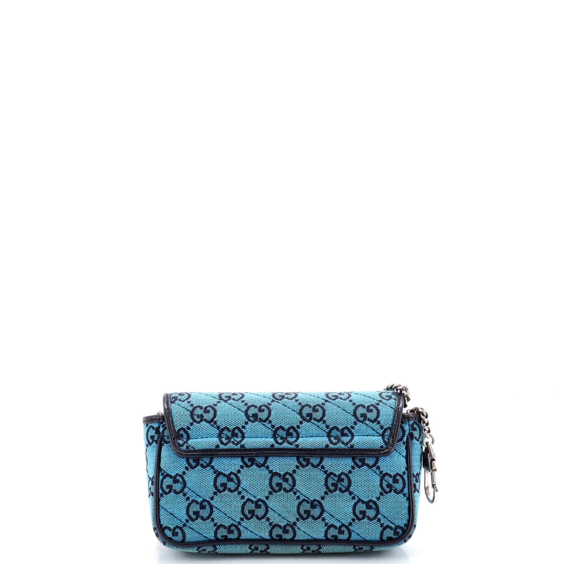 GG Marmont Flap Bag Diagonal Quilted GG Canvas Super Mini - Image 3
