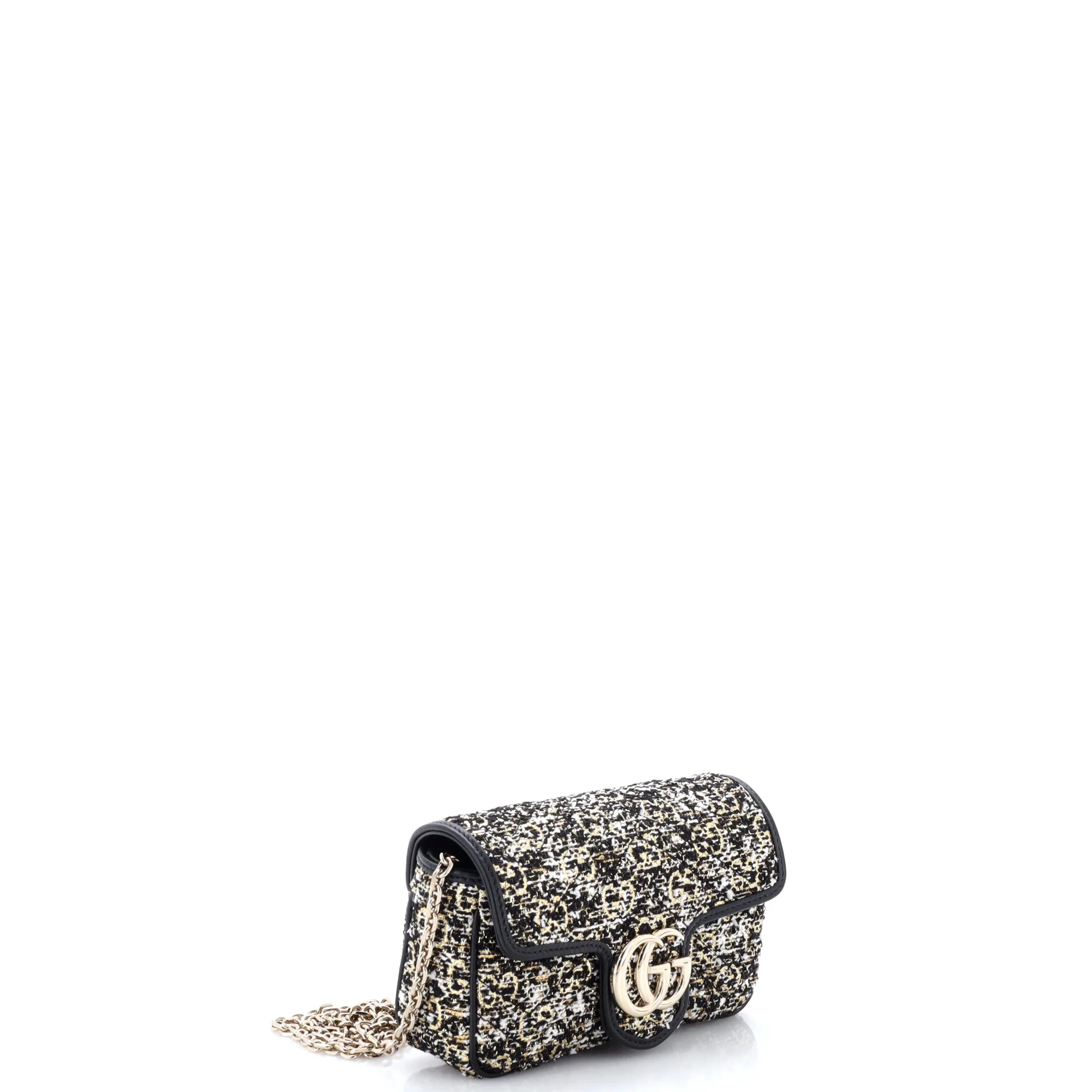 GG Marmont Flap Bag Matelasse GG Boucle Tweed Mini - Image 2