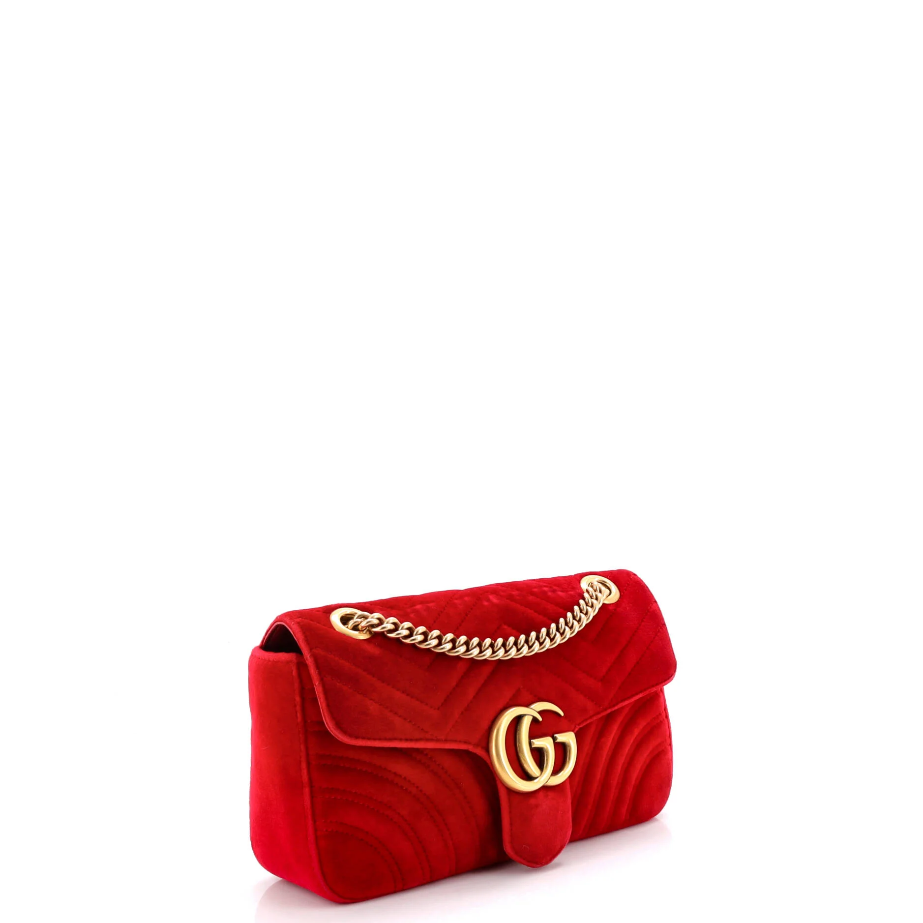 GG Marmont Flap Bag Matelasse Velvet Small - Image 2