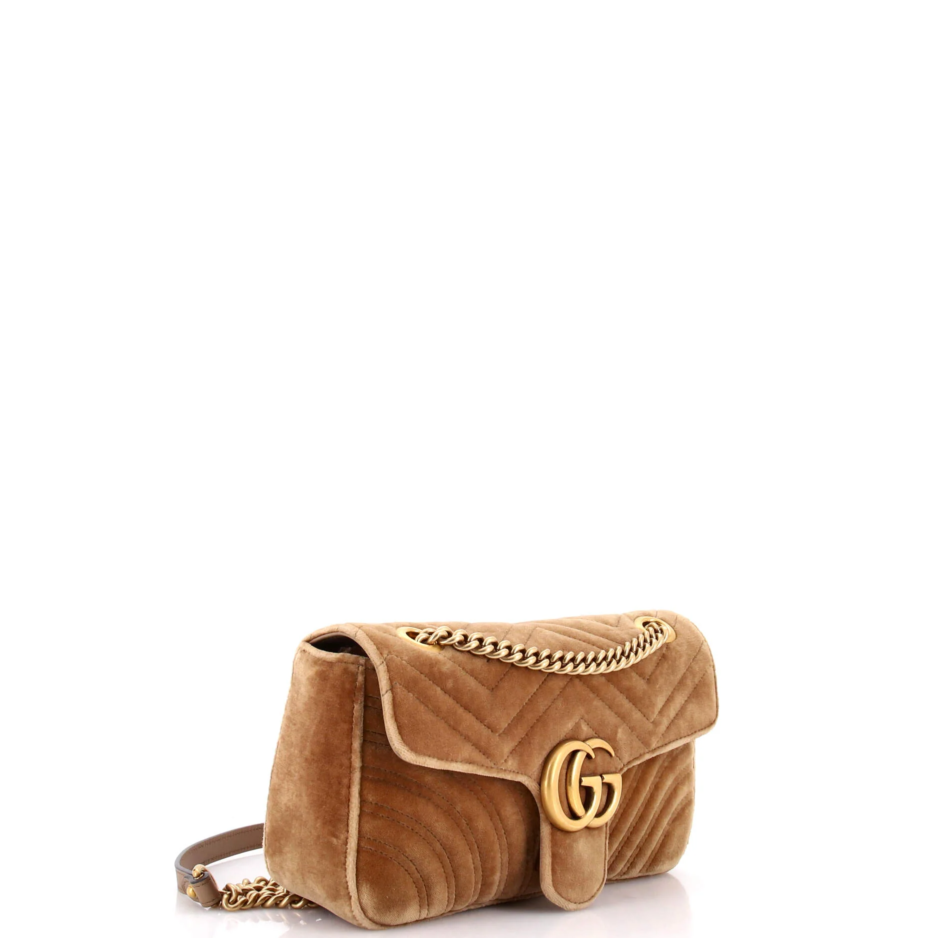 GG Marmont Flap Bag Matelasse Velvet Small - Image 2