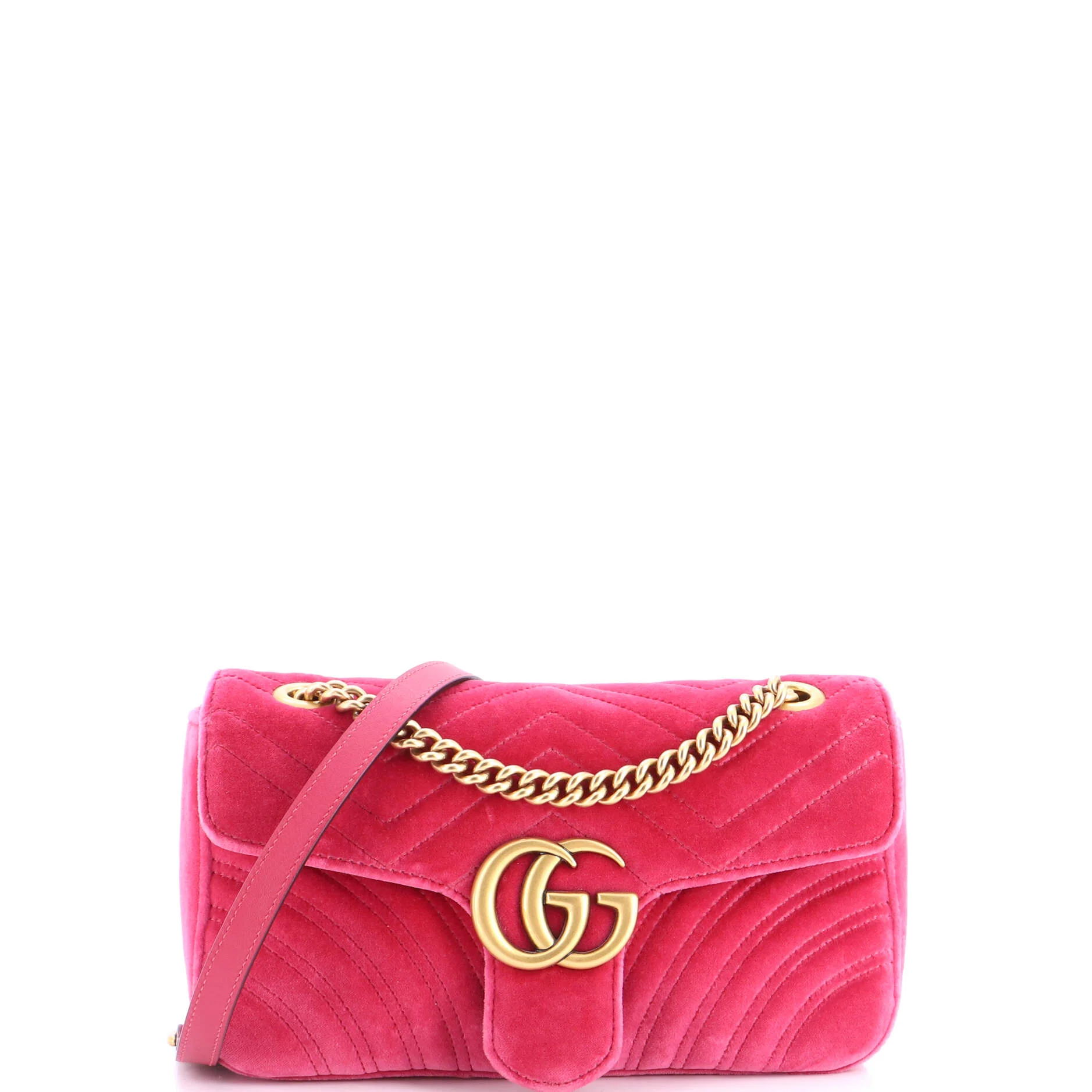 GG Marmont Flap Bag Matelasse Velvet Small
