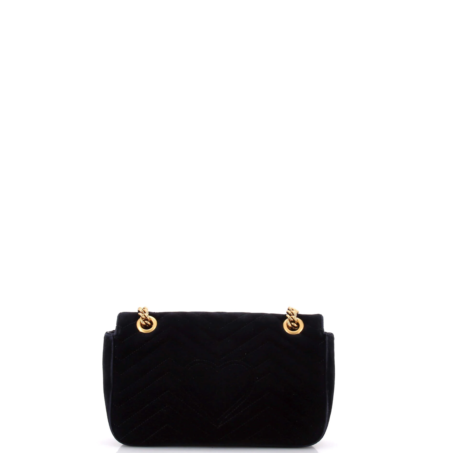 GG Marmont Flap Bag Matelasse Velvet Small - Image 3