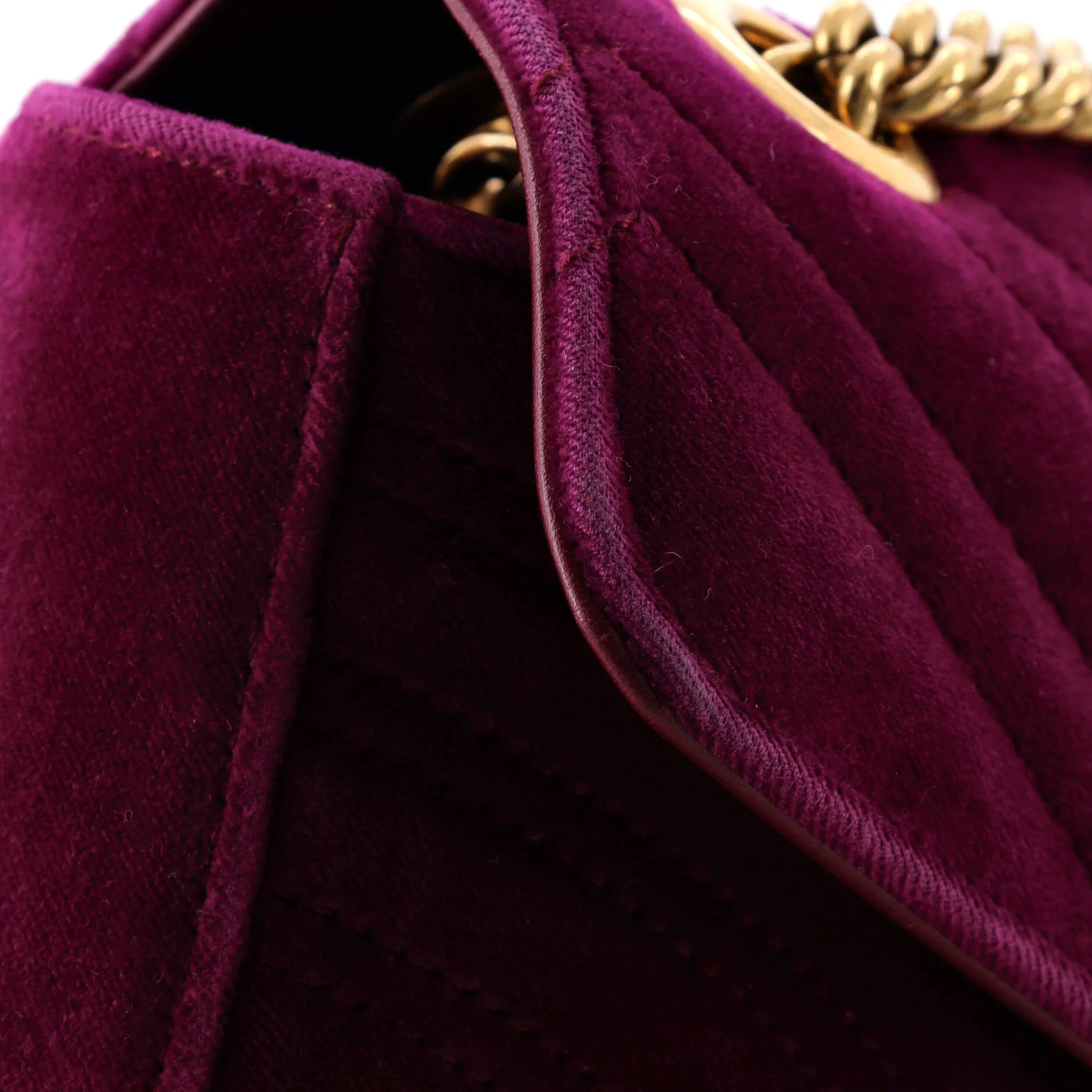 GG Marmont Flap Bag Matelasse Velvet Small - Image 6