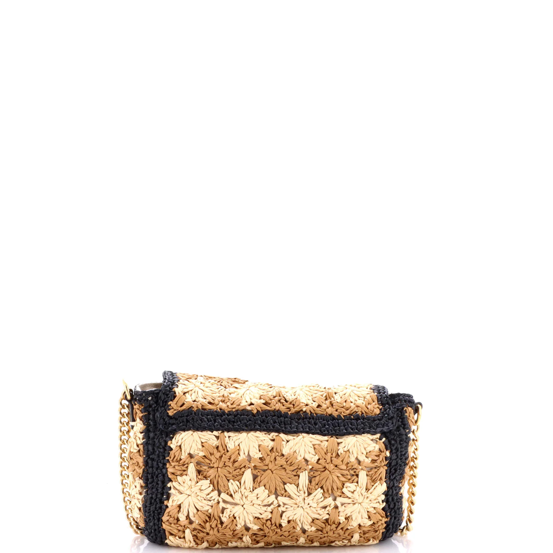 GG Marmont Flap Bag Raffia Mini - Image 3