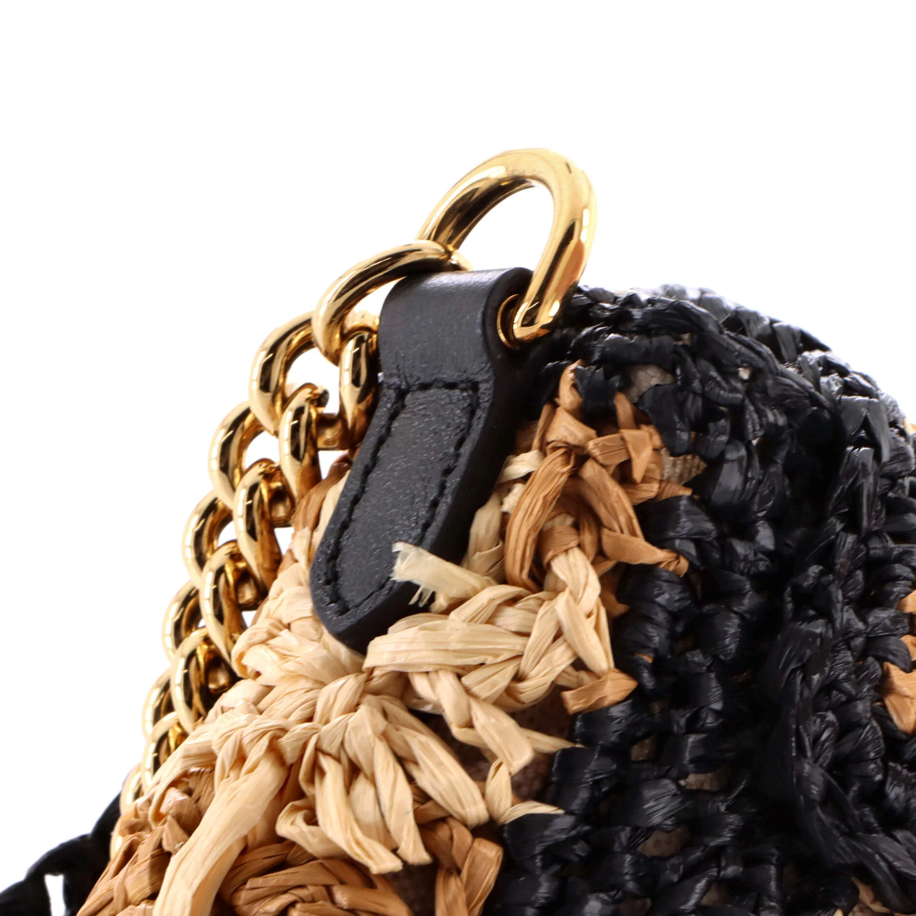 GG Marmont Flap Bag Raffia Mini - Image 7