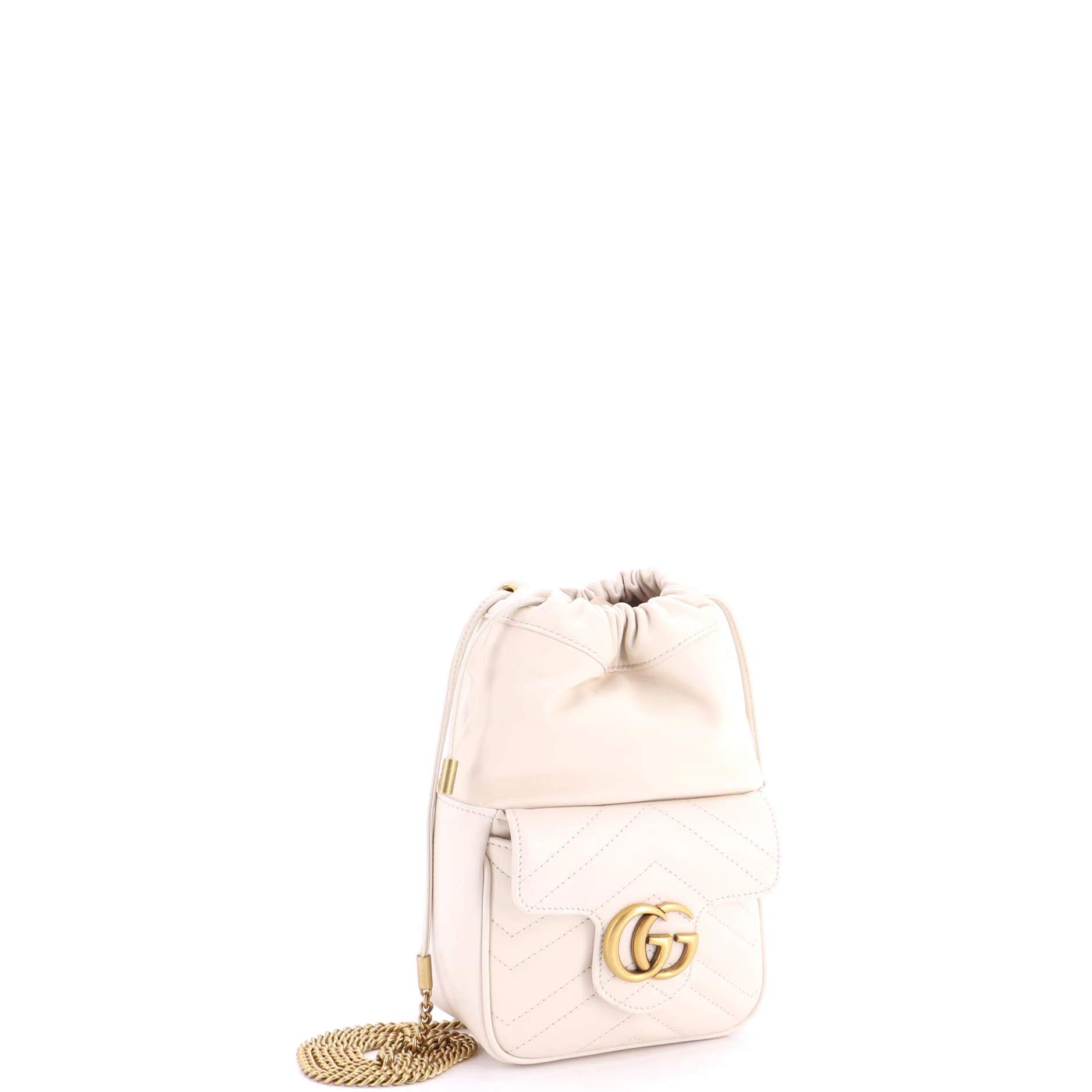 GG Marmont Front Pocket Bucket Bag Matelasse Leather Mini - Image 2
