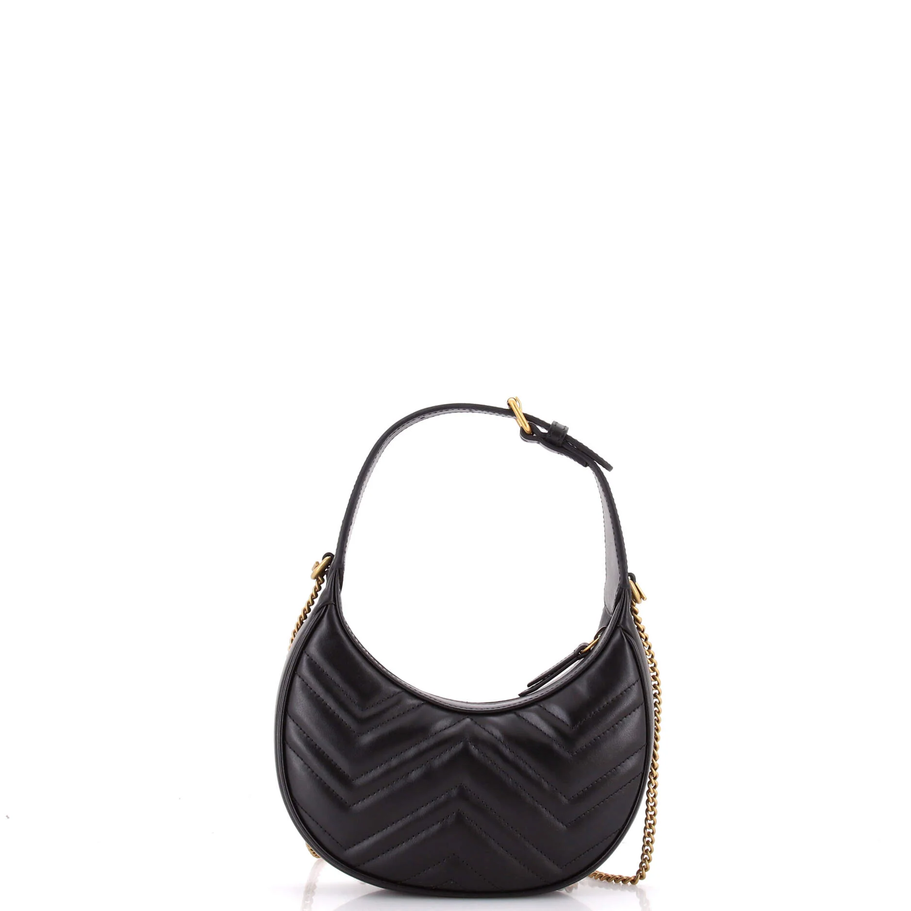 GG Marmont Half Moon Hobo Matelasse Leather Mini - Image 3