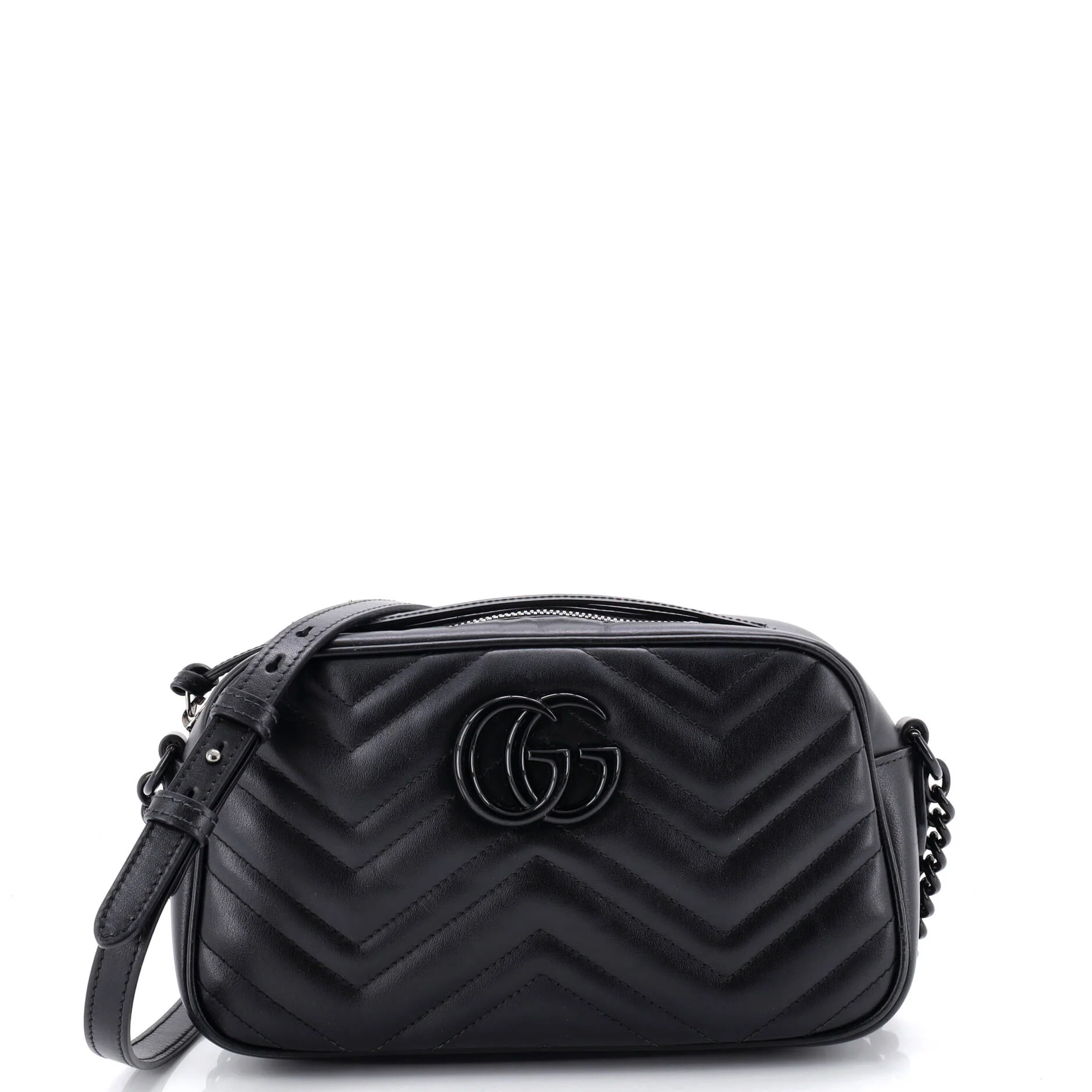 GG Marmont Monochrome Shoulder Bag Matelasse Leather Small