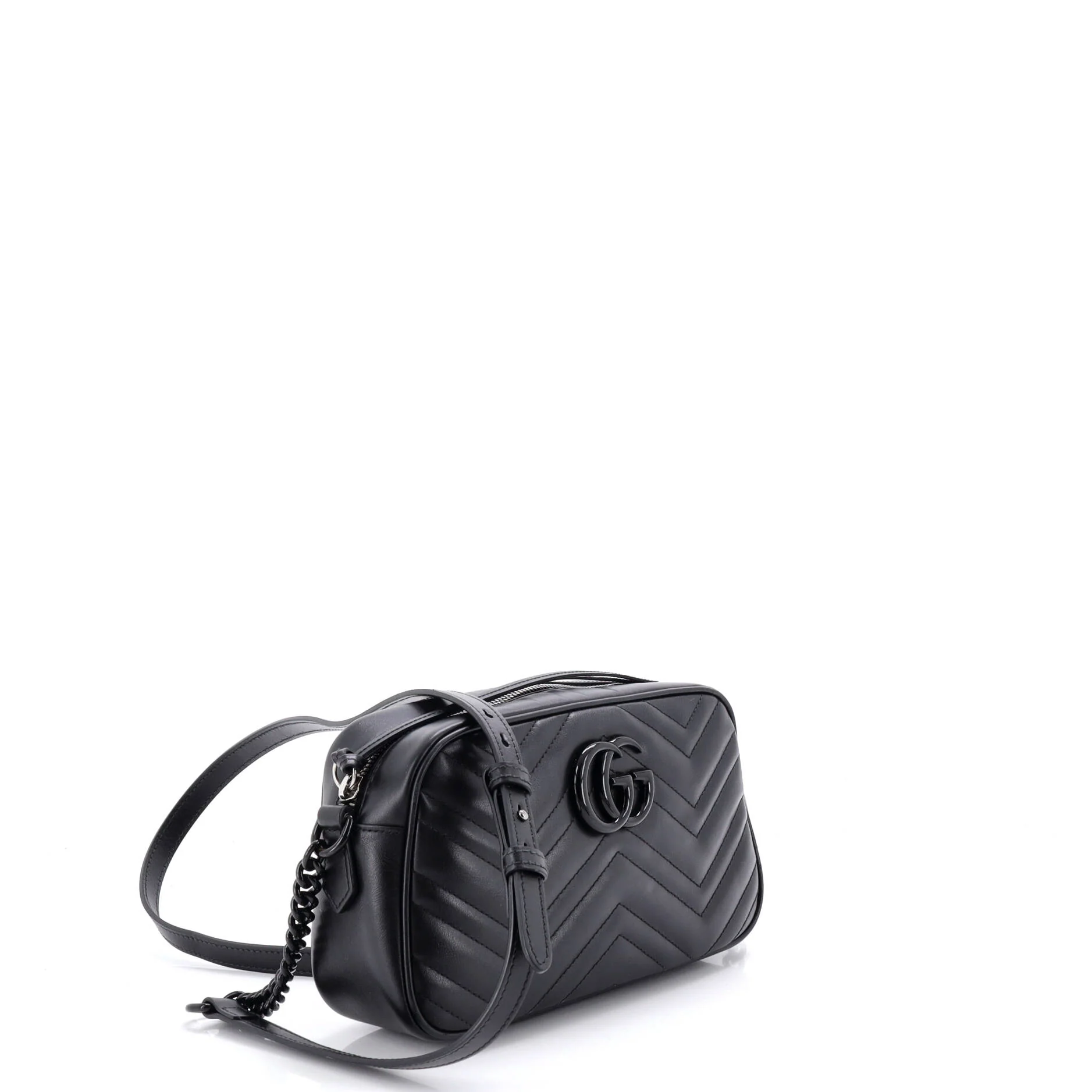GG Marmont Monochrome Shoulder Bag Matelasse Leather Small - Image 2