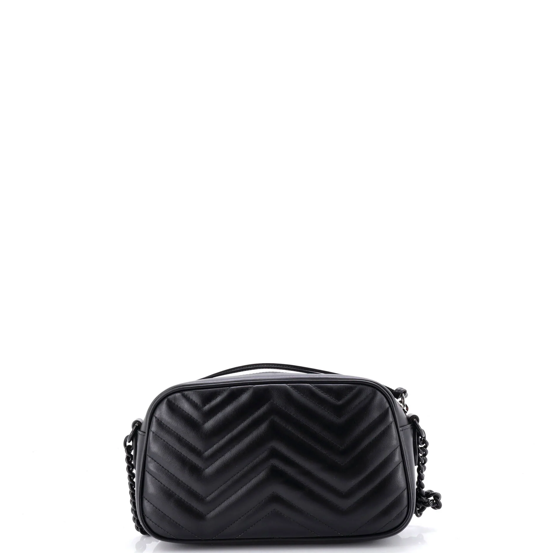 GG Marmont Monochrome Shoulder Bag Matelasse Leather Small - Image 3