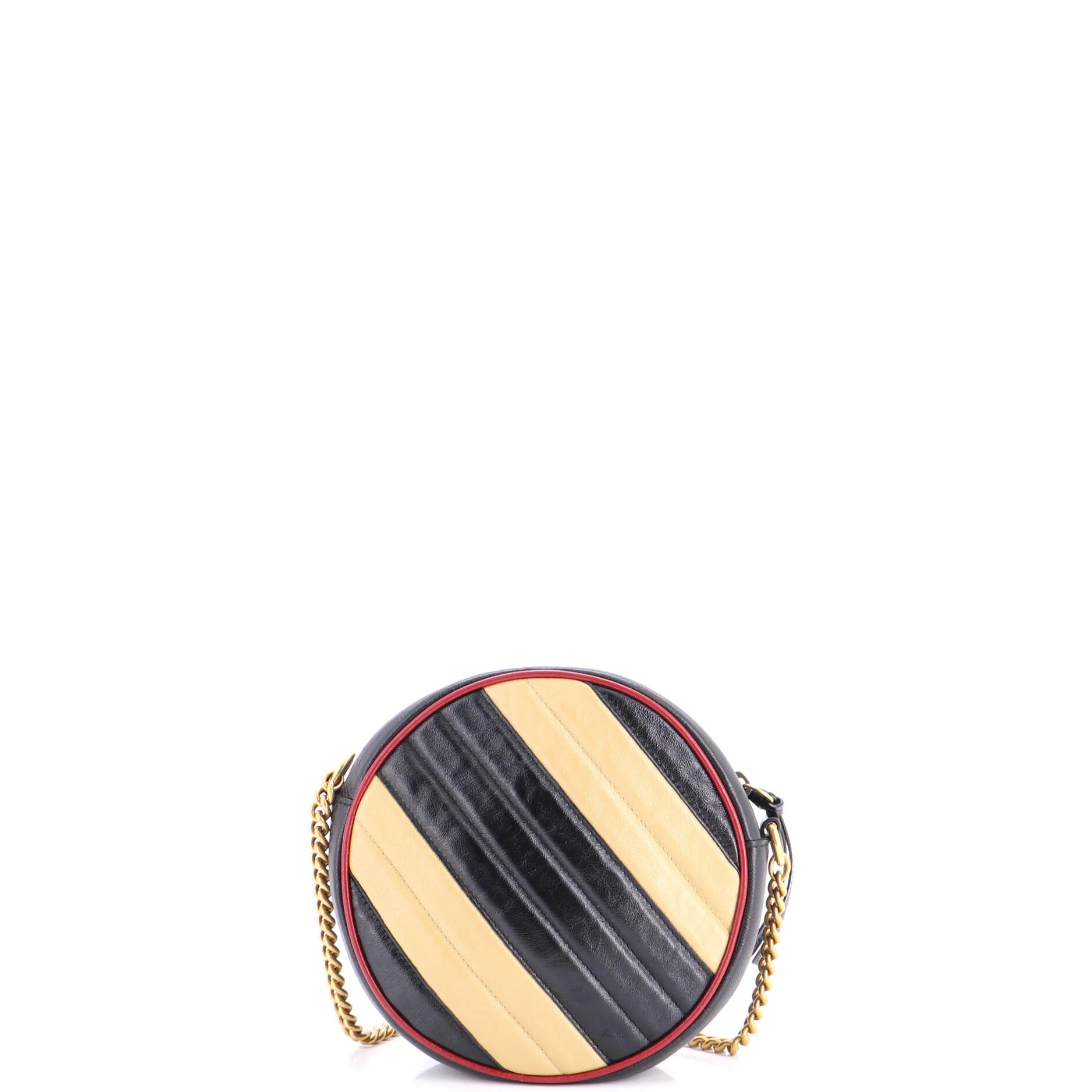 GG Marmont Round Shoulder Bag Diagonal Quilted Leather Mini - Image 3