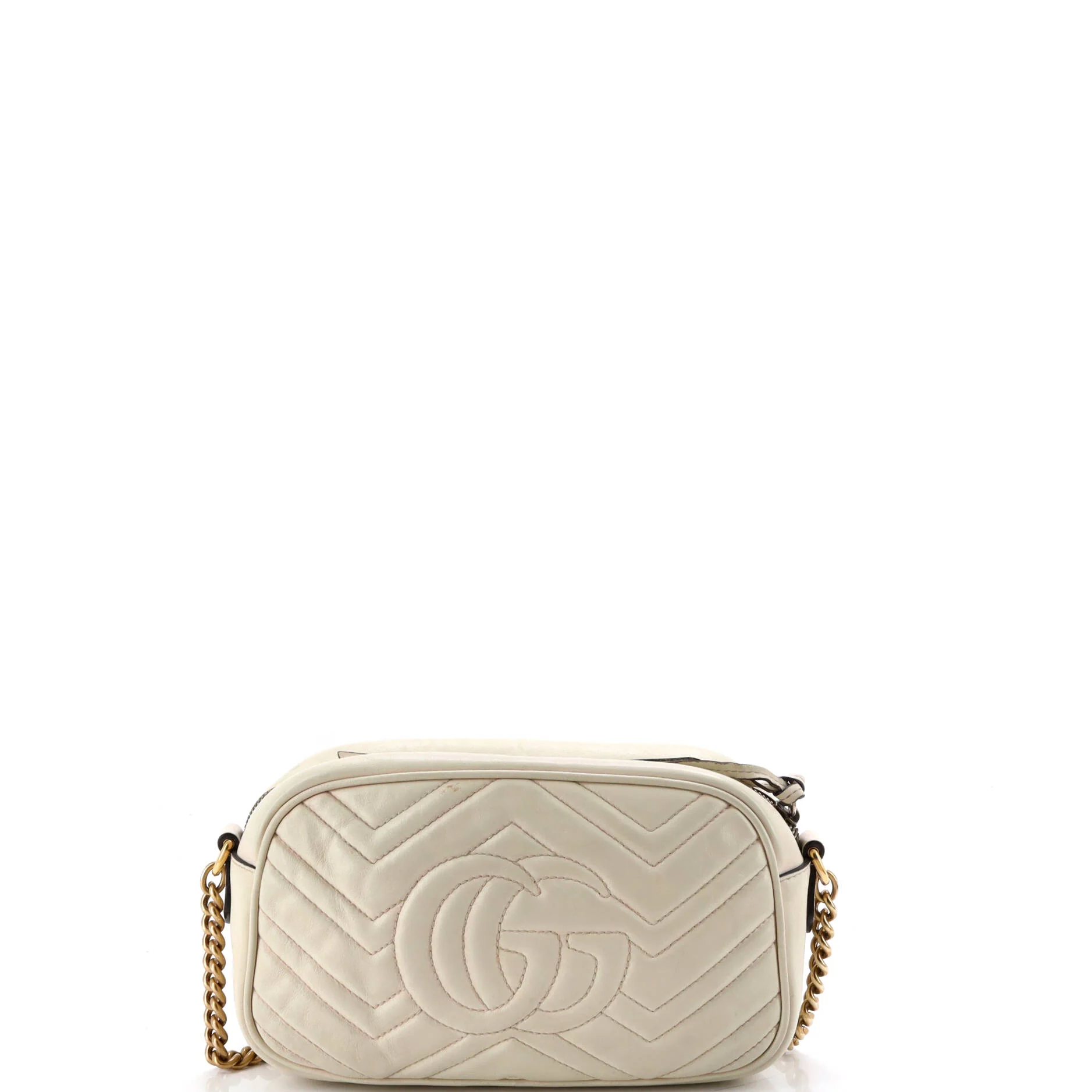 GG Marmont Shoulder Bag Chevron Iridescent Leather Small - Image 3