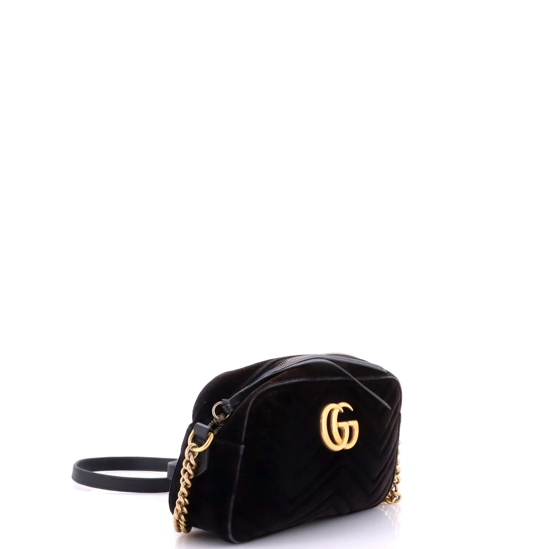 GG Marmont Shoulder Bag Matelasse Velvet Small - Image 2