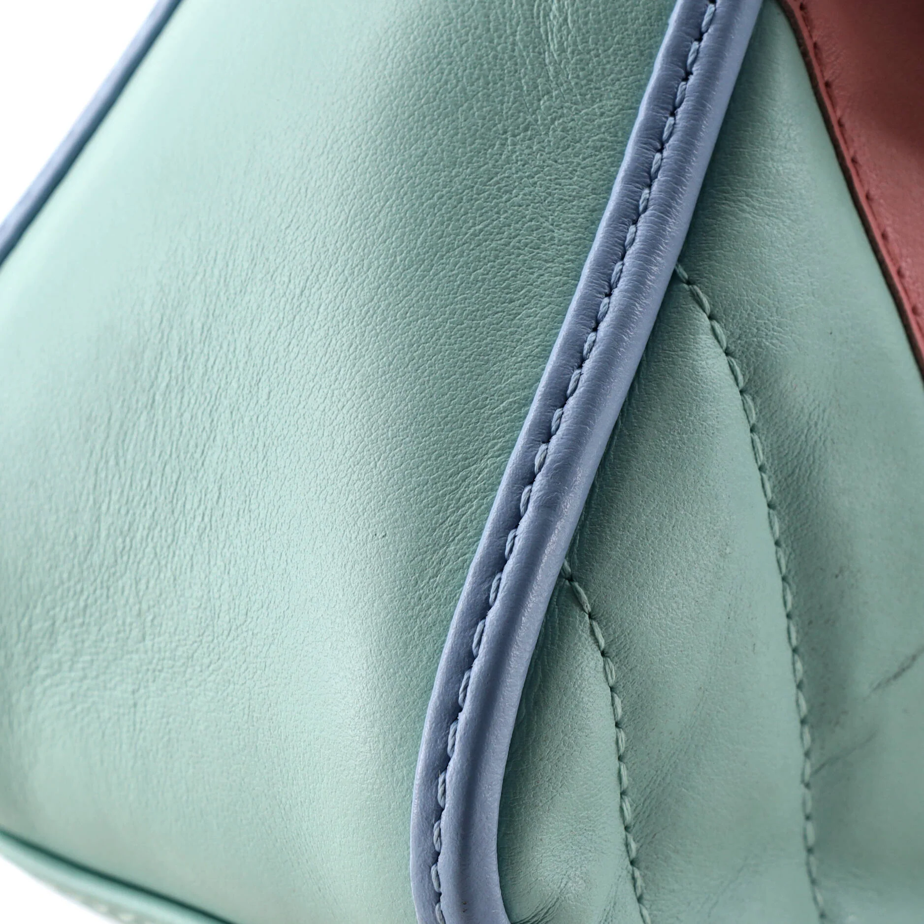 GG Marmont Top Handle Flap Bag Diagonal Quilted Leather Mini - Image 6
