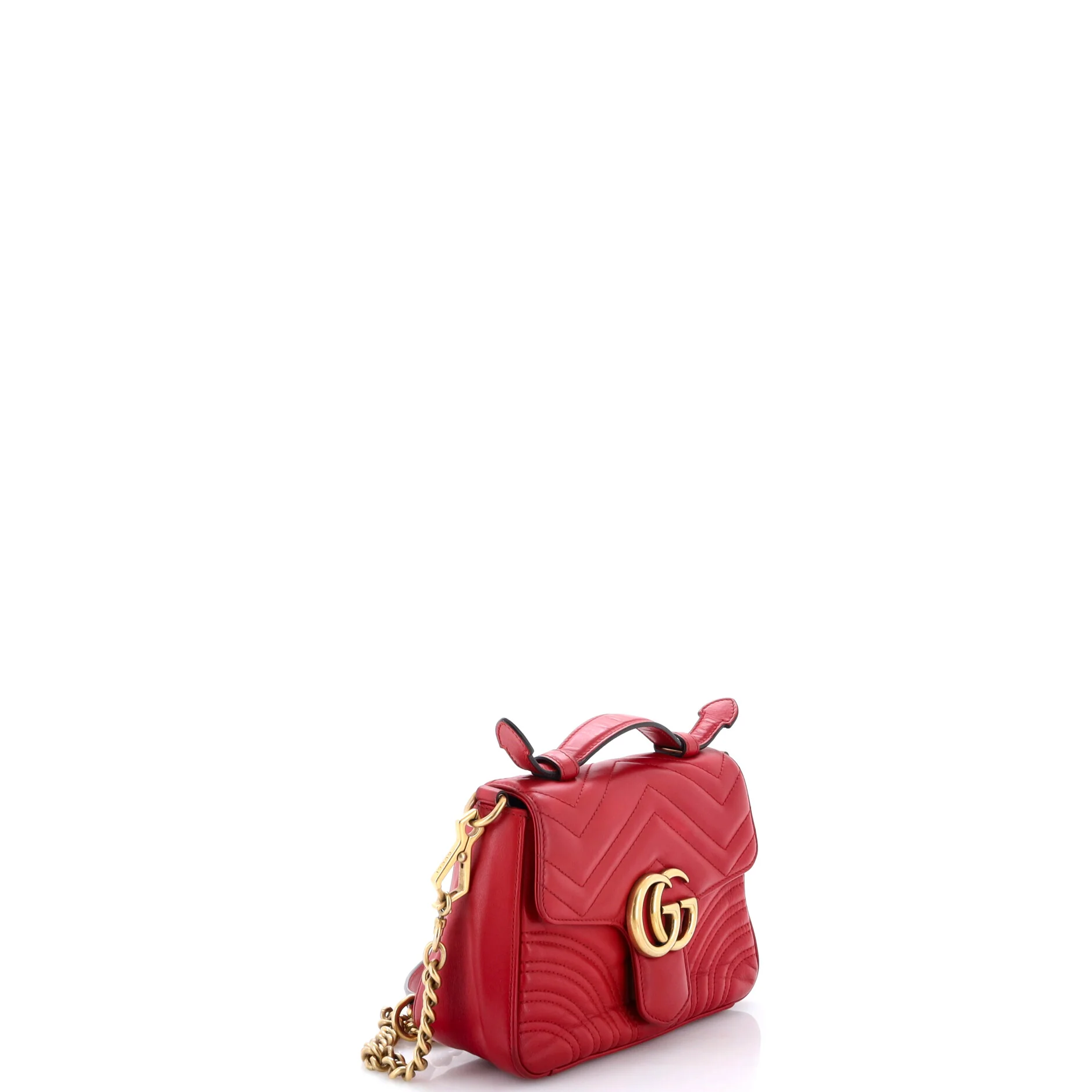 GG Marmont Top Handle Flap Bag Matelasse Leather Mini - Image 2