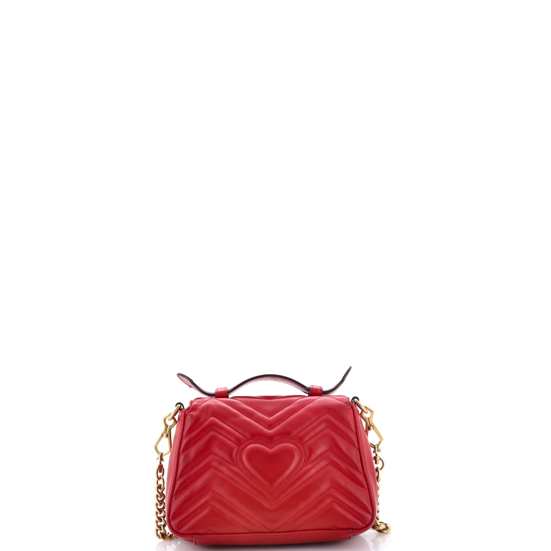 GG Marmont Top Handle Flap Bag Matelasse Leather Mini - Image 3