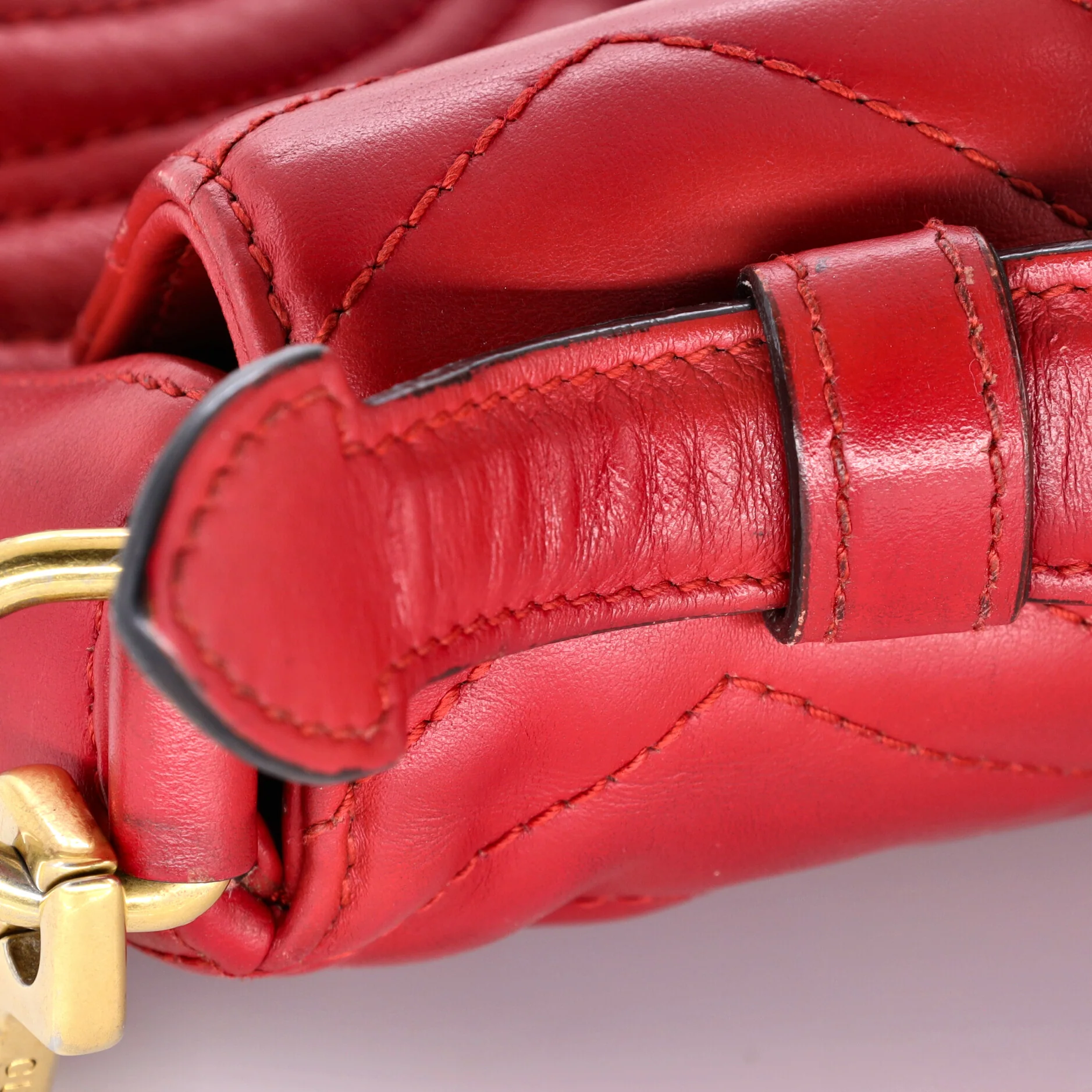 GG Marmont Top Handle Flap Bag Matelasse Leather Mini - Image 7