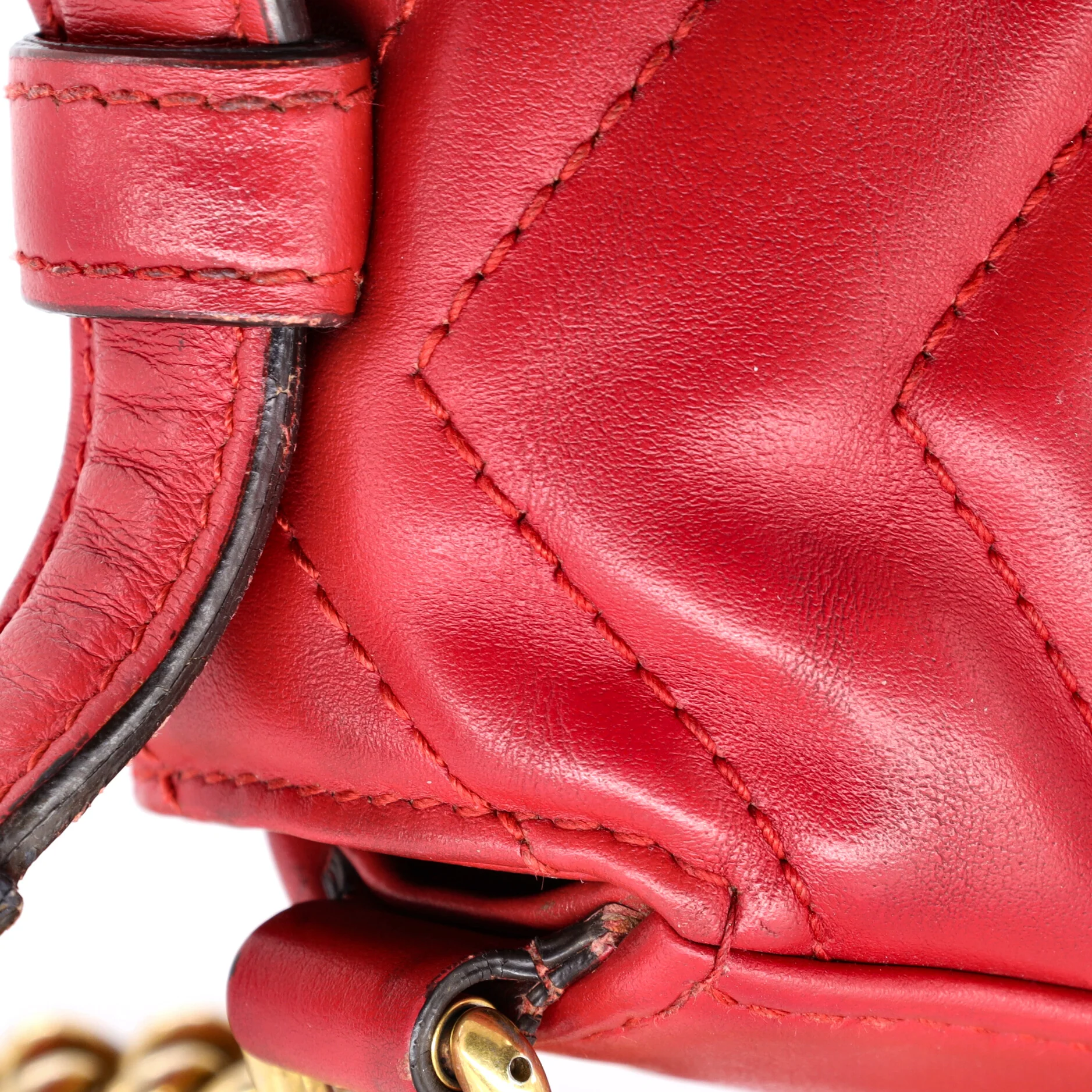 GG Marmont Top Handle Flap Bag Matelasse Leather Mini - Image 8