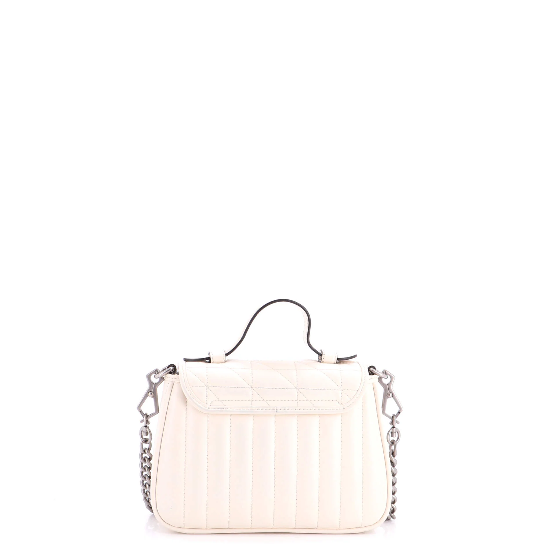 GG Marmont Top Handle Flap Bag Mixed Matelasse Leather Mini - Image 3
