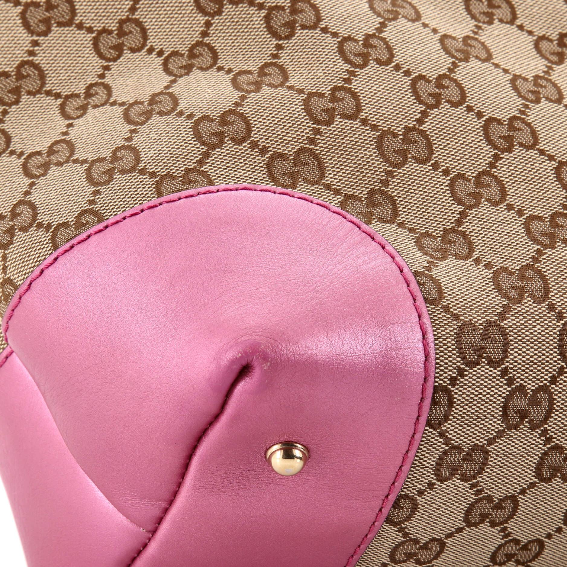 Heart Bit Open Tote GG Canvas with Leather Large - Image 7