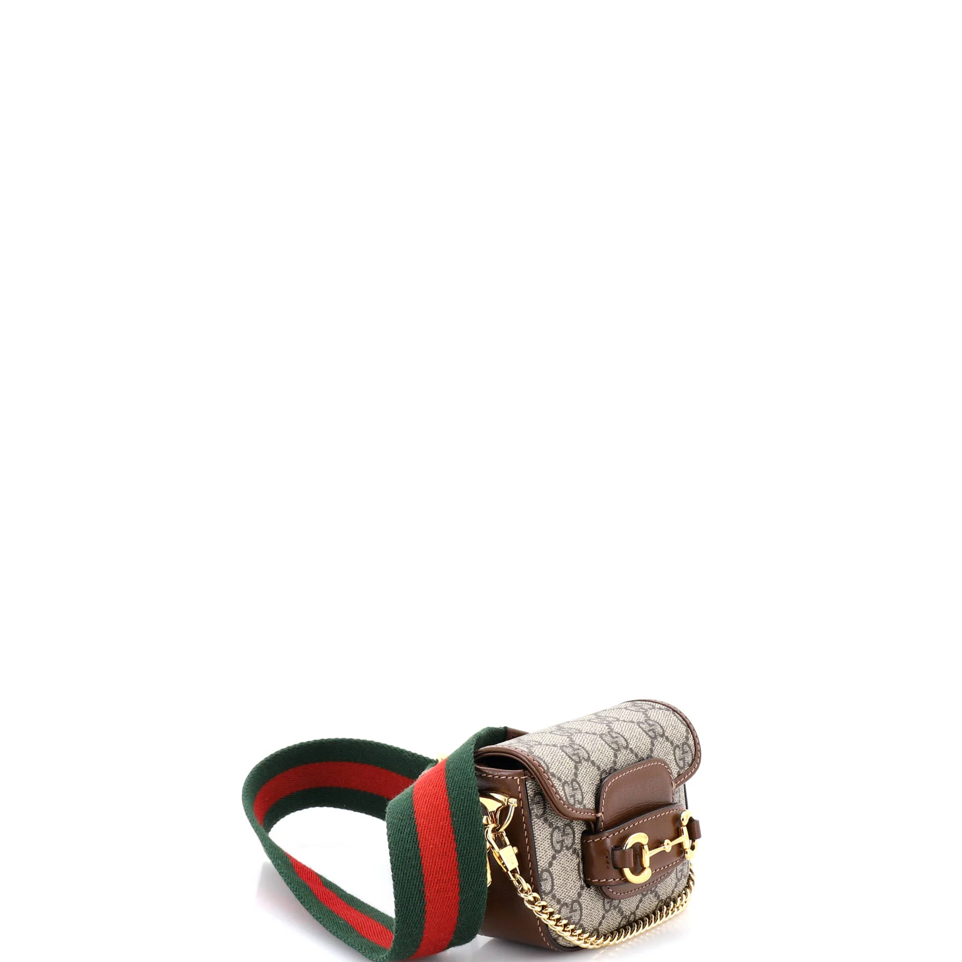 Horsebit 1955 Flap Wallet with Strap GG Coated Canvas - Image 2