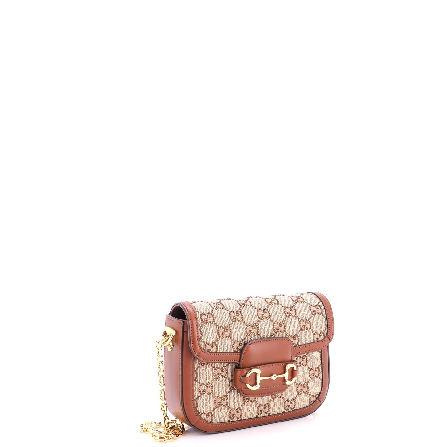 Horsebit 1955 Shoulder Bag Crystal Embellished GG Canvas Mini - Image 2