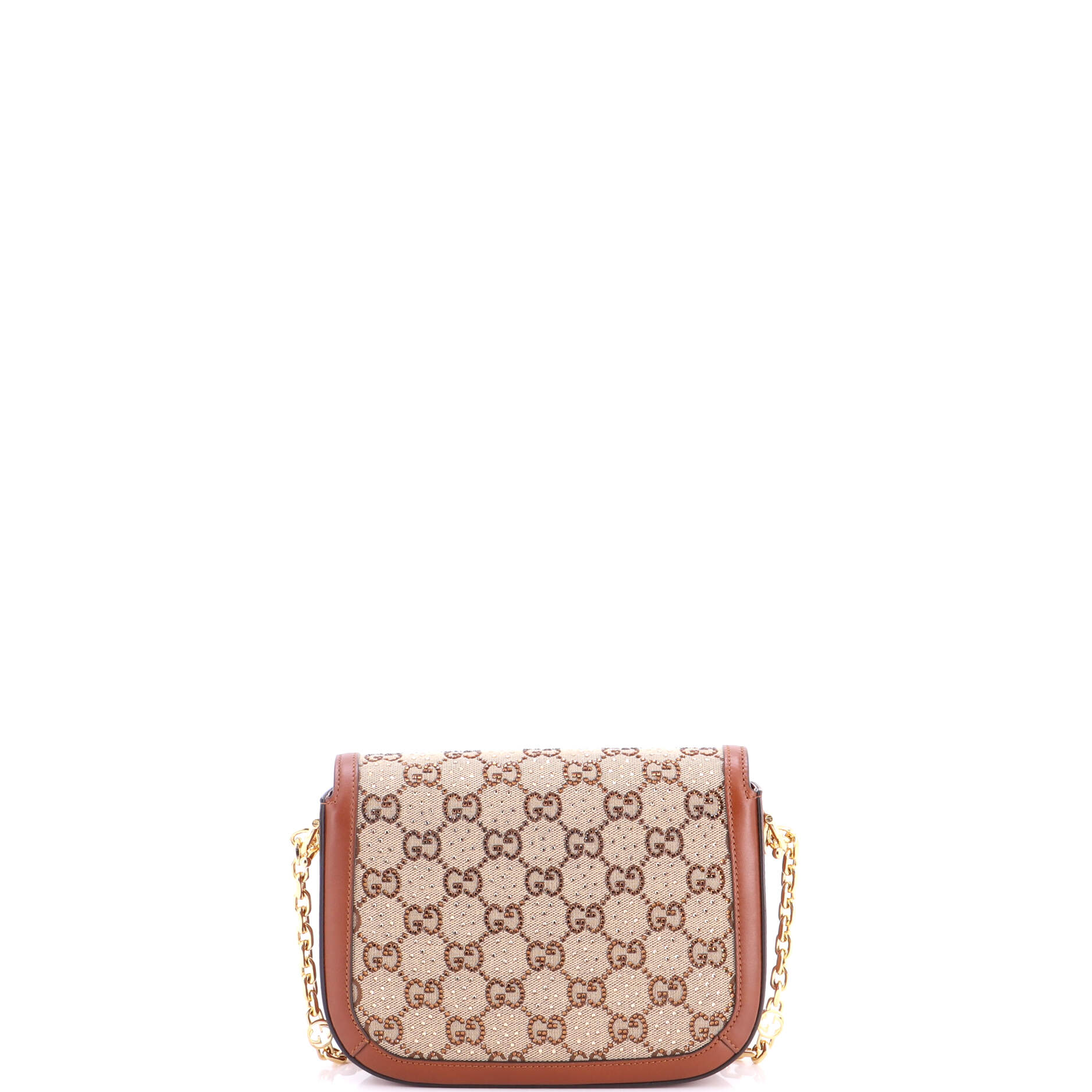 Horsebit 1955 Shoulder Bag Crystal Embellished GG Canvas Mini - Image 3