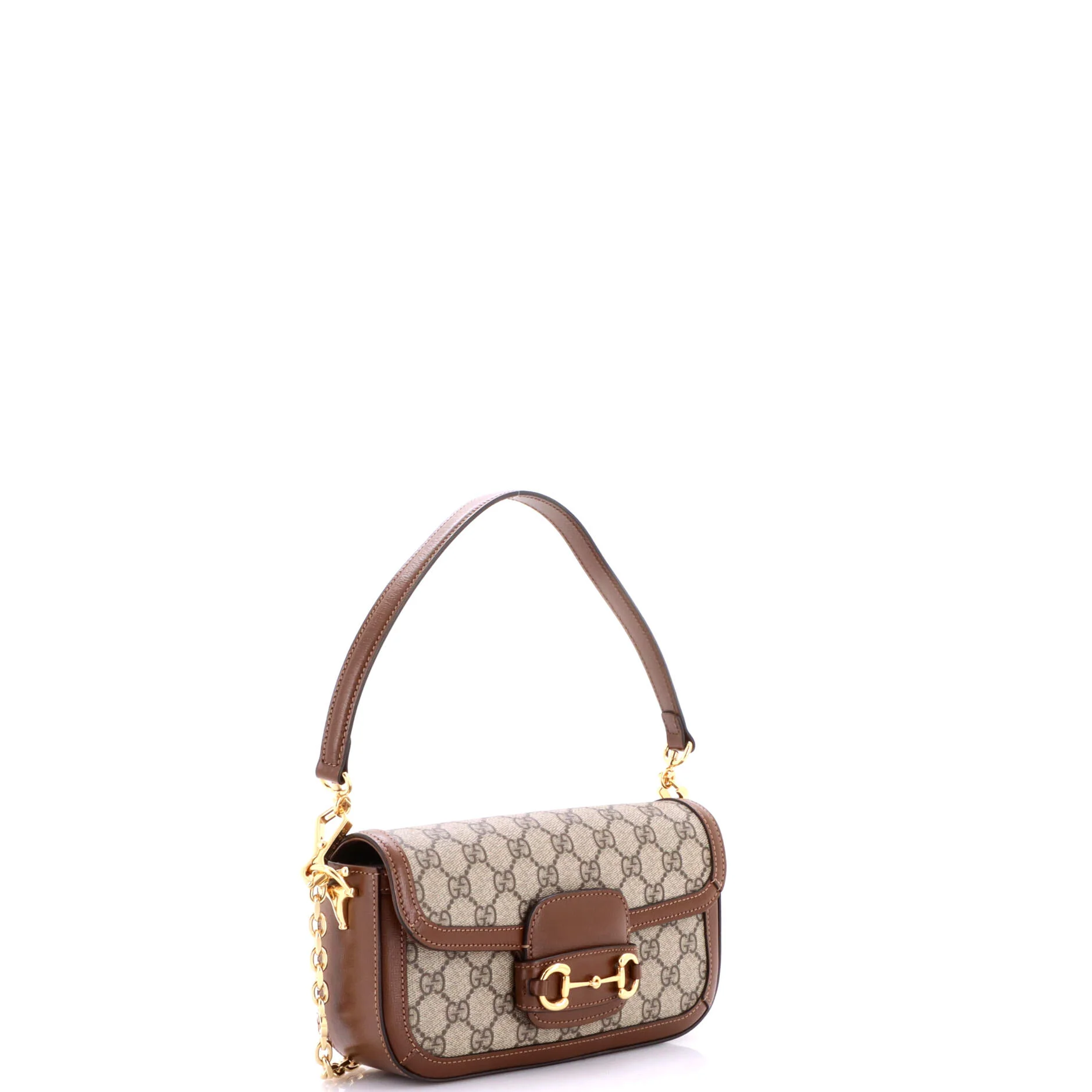 Horsebit 1955 Shoulder Bag GG Coated Canvas with Leather East West - Image 2
