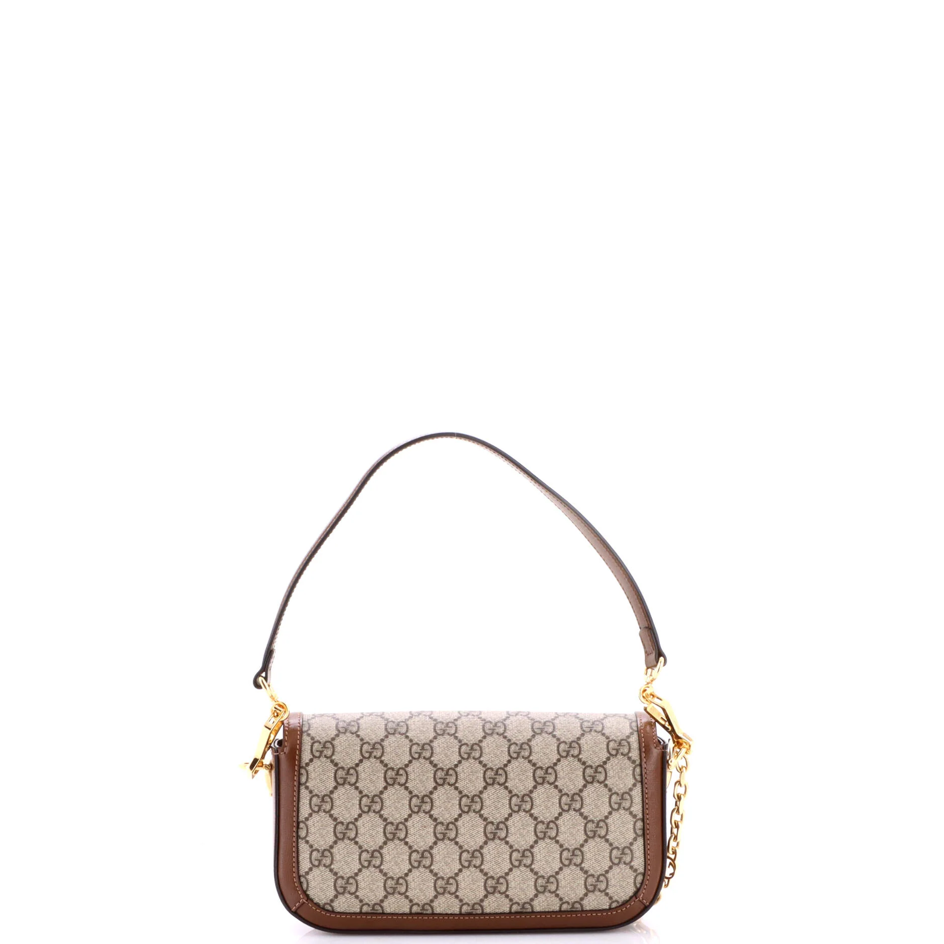 Horsebit 1955 Shoulder Bag GG Coated Canvas with Leather East West - Image 3
