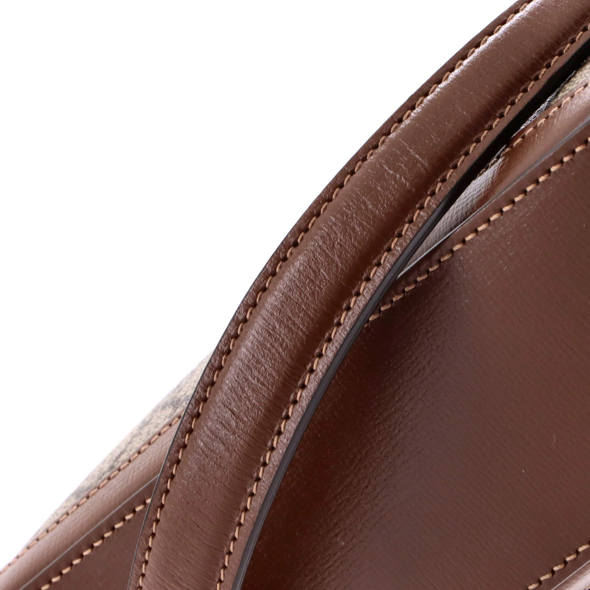 Horsebit 1955 Shoulder Bag GG Coated Canvas with Leather East West - Image 6