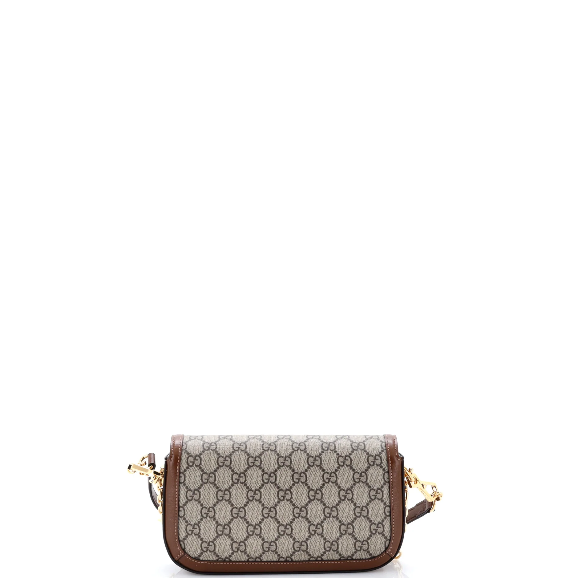 Horsebit 1955 Shoulder Bag GG Coated Canvas with Leather East West - Image 3