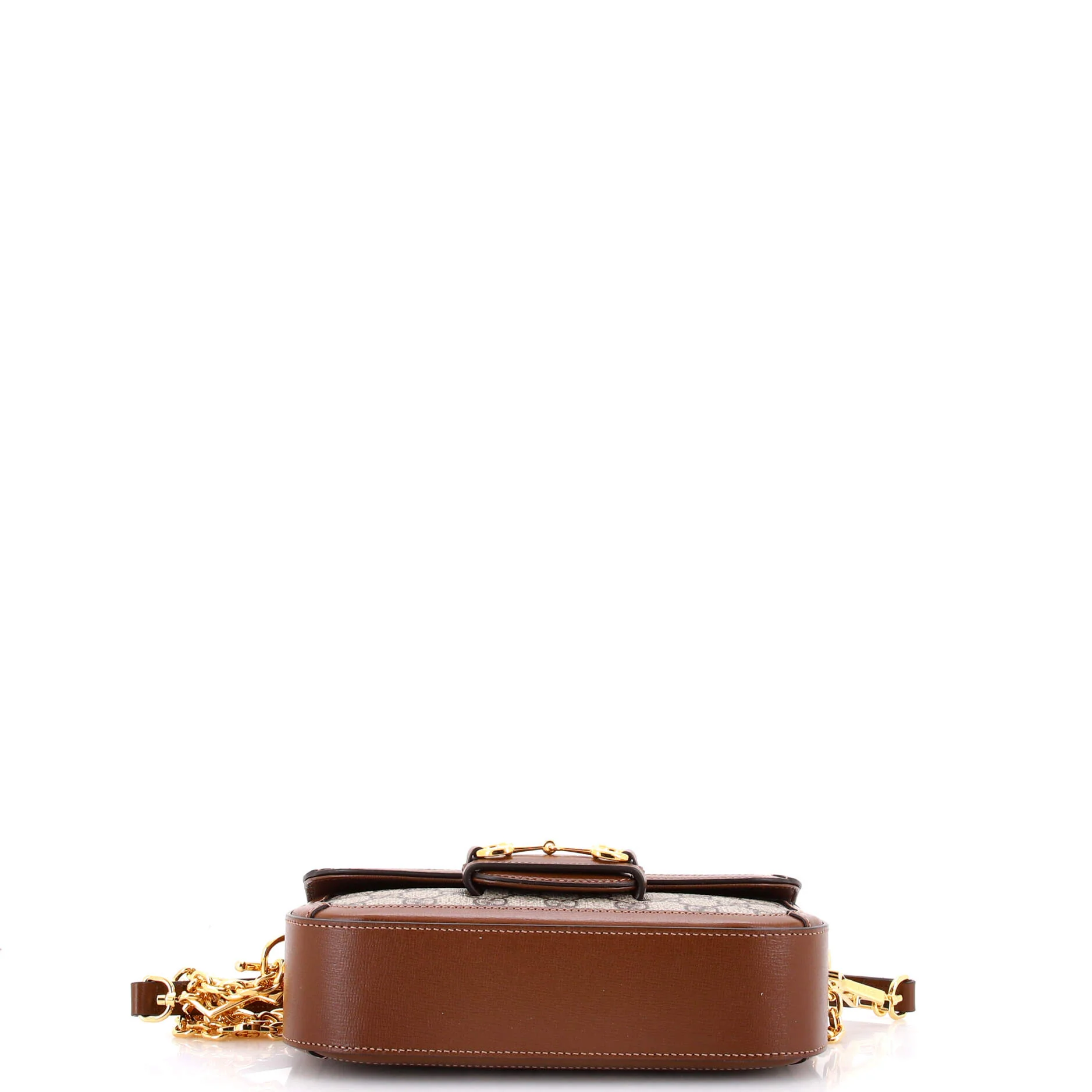 Horsebit 1955 Shoulder Bag GG Coated Canvas with Leather East West - Image 5