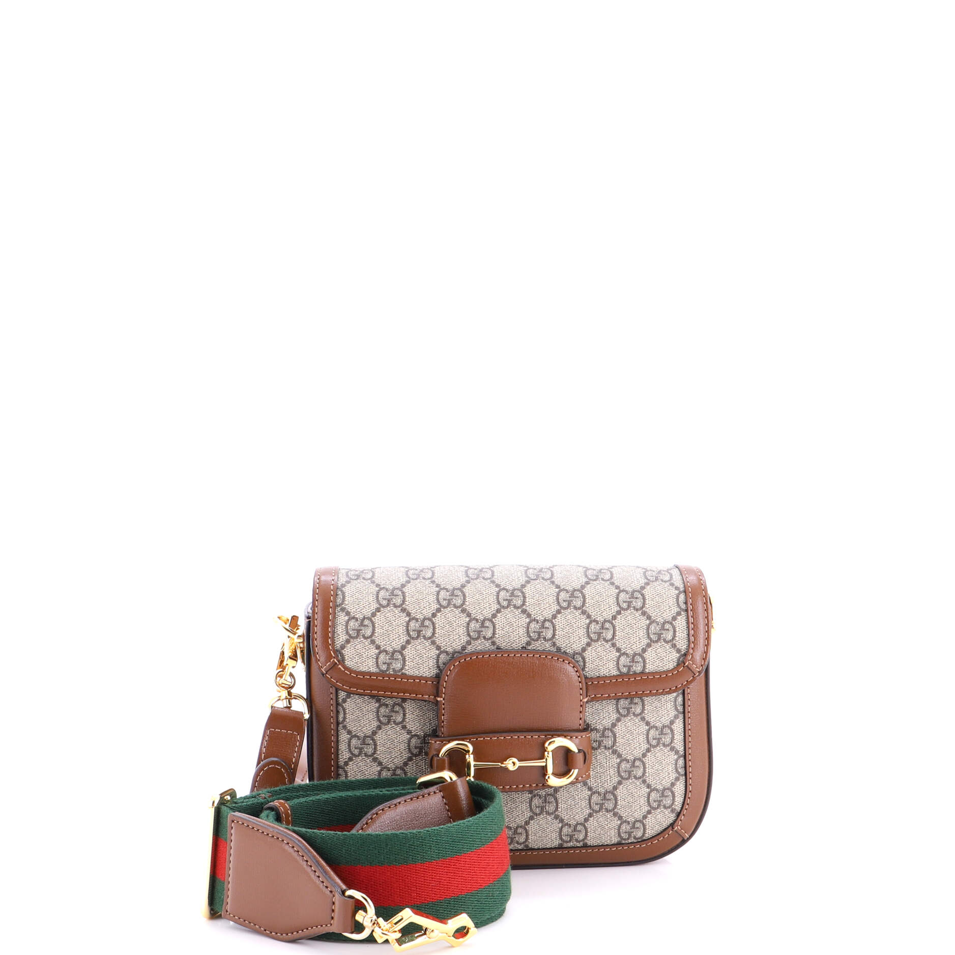 Horsebit 1955 Shoulder Bag GG Coated Canvas with Leather Mini - Image 2
