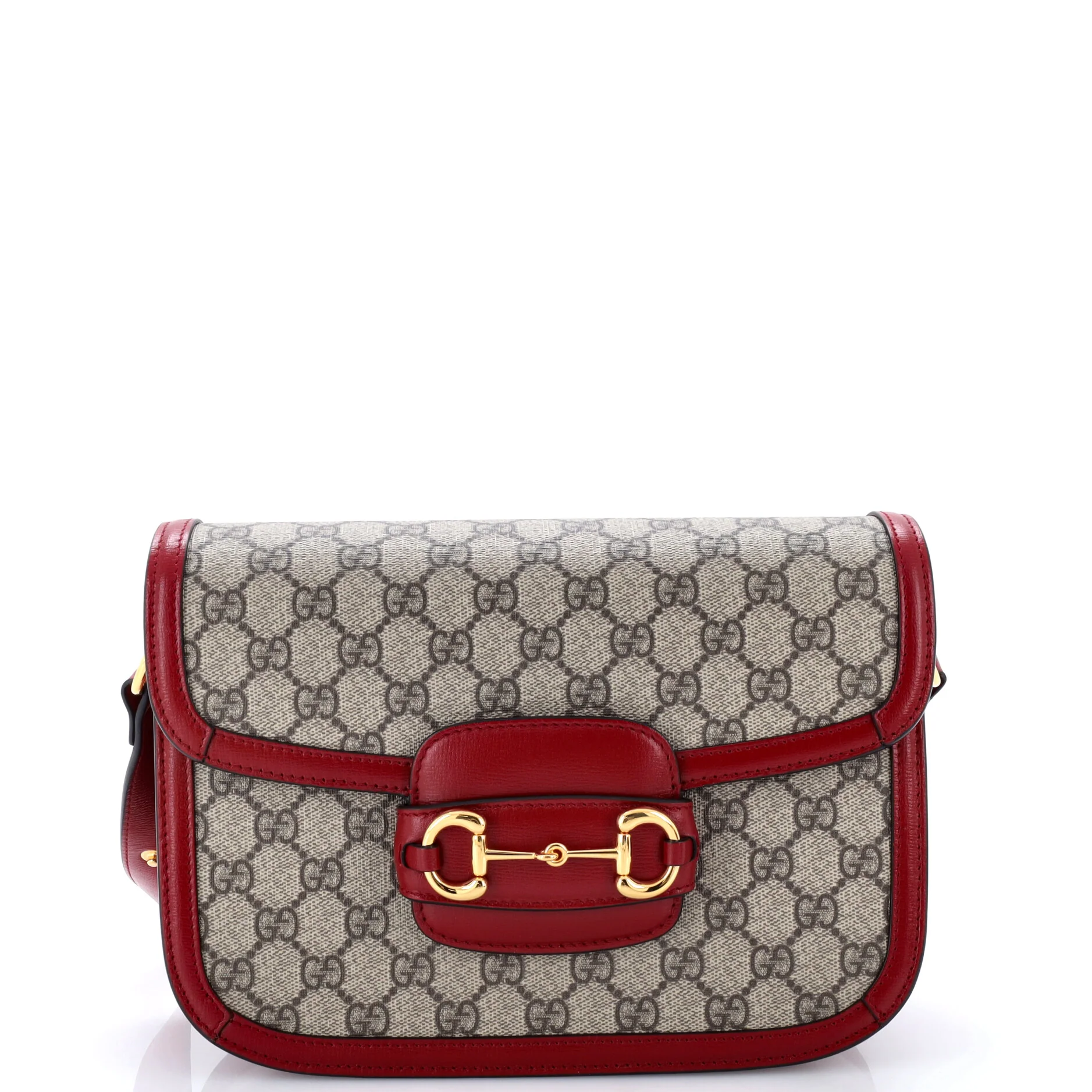 Horsebit 1955 Shoulder Bag GG Coated Canvas with Leather Small