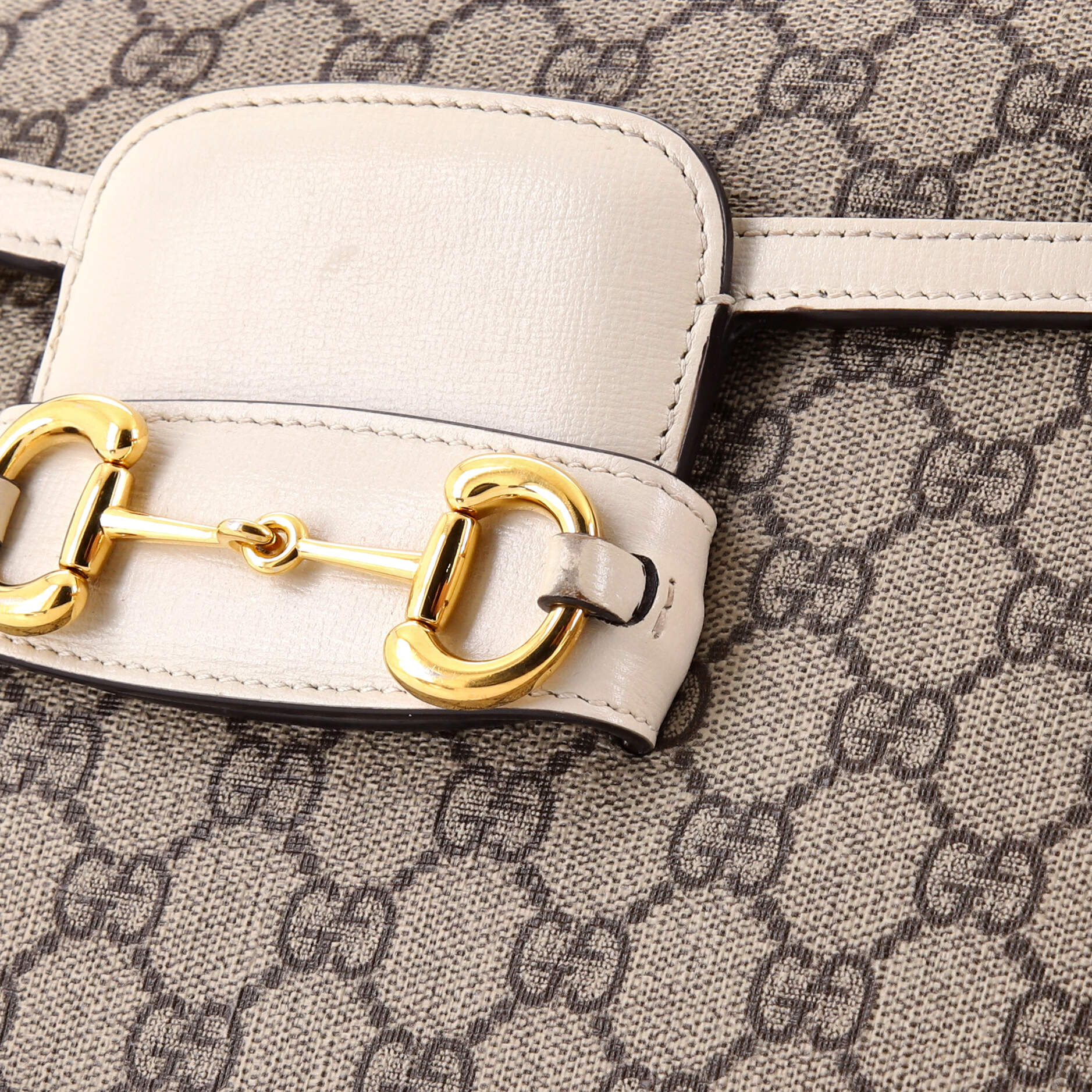Horsebit 1955 Shoulder Bag GG Coated Canvas with Leather Small - Image 6