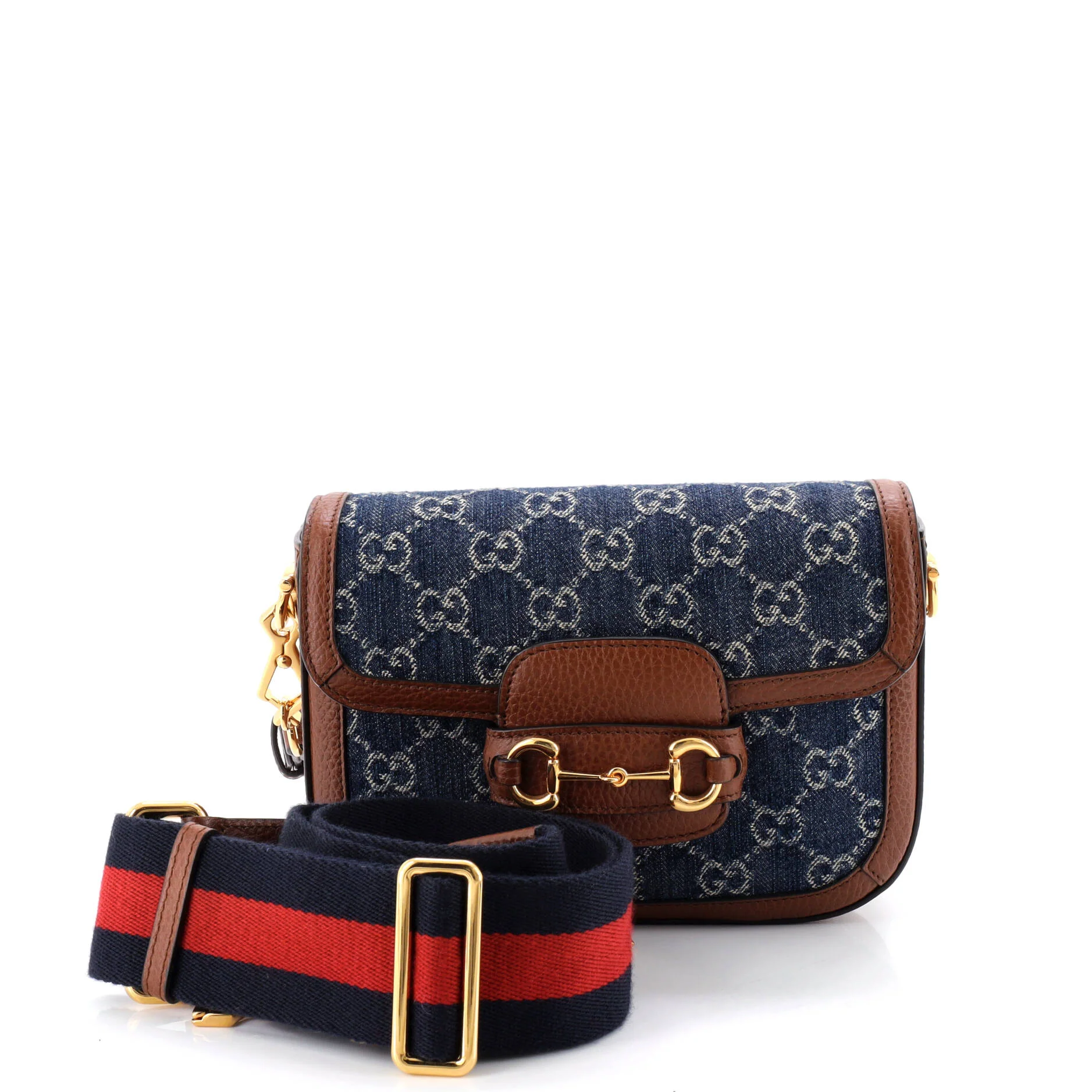 Horsebit 1955 Shoulder Bag GG Denim Mini