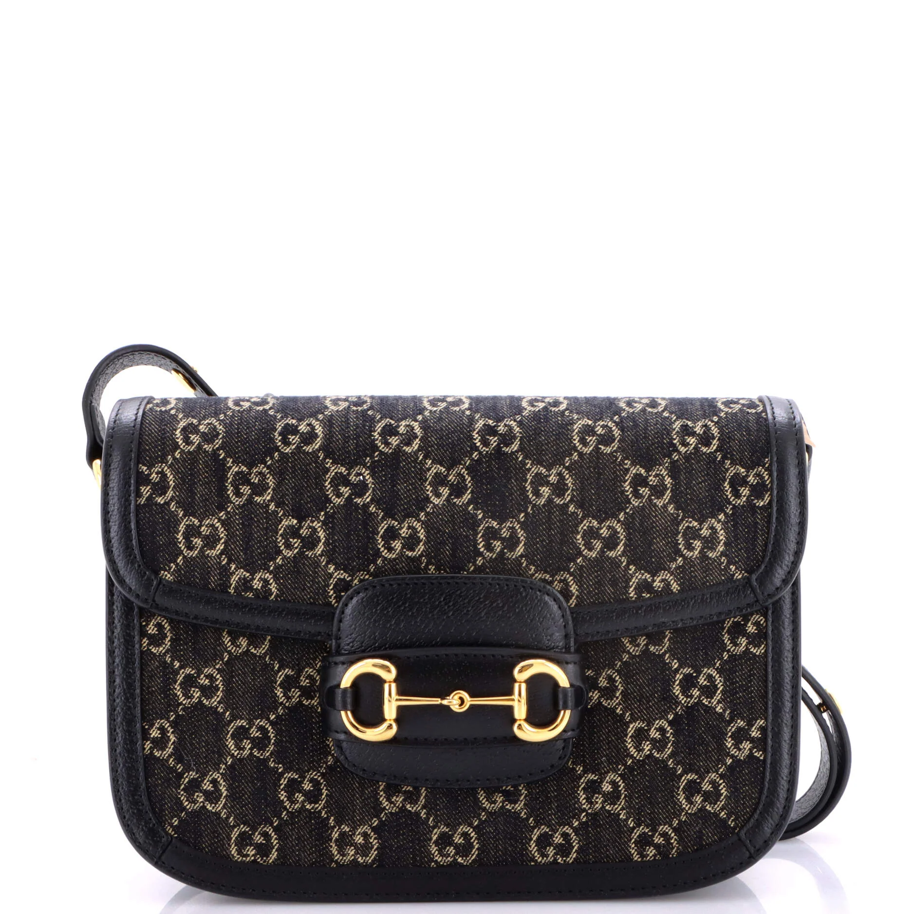 Horsebit 1955 Shoulder Bag GG Denim Small