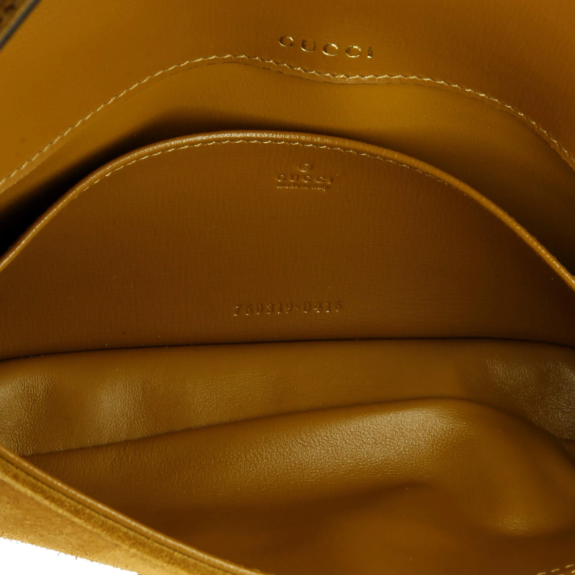 Horsebit 1955 Shoulder Bag Suede with Shearling Mini - Image 6